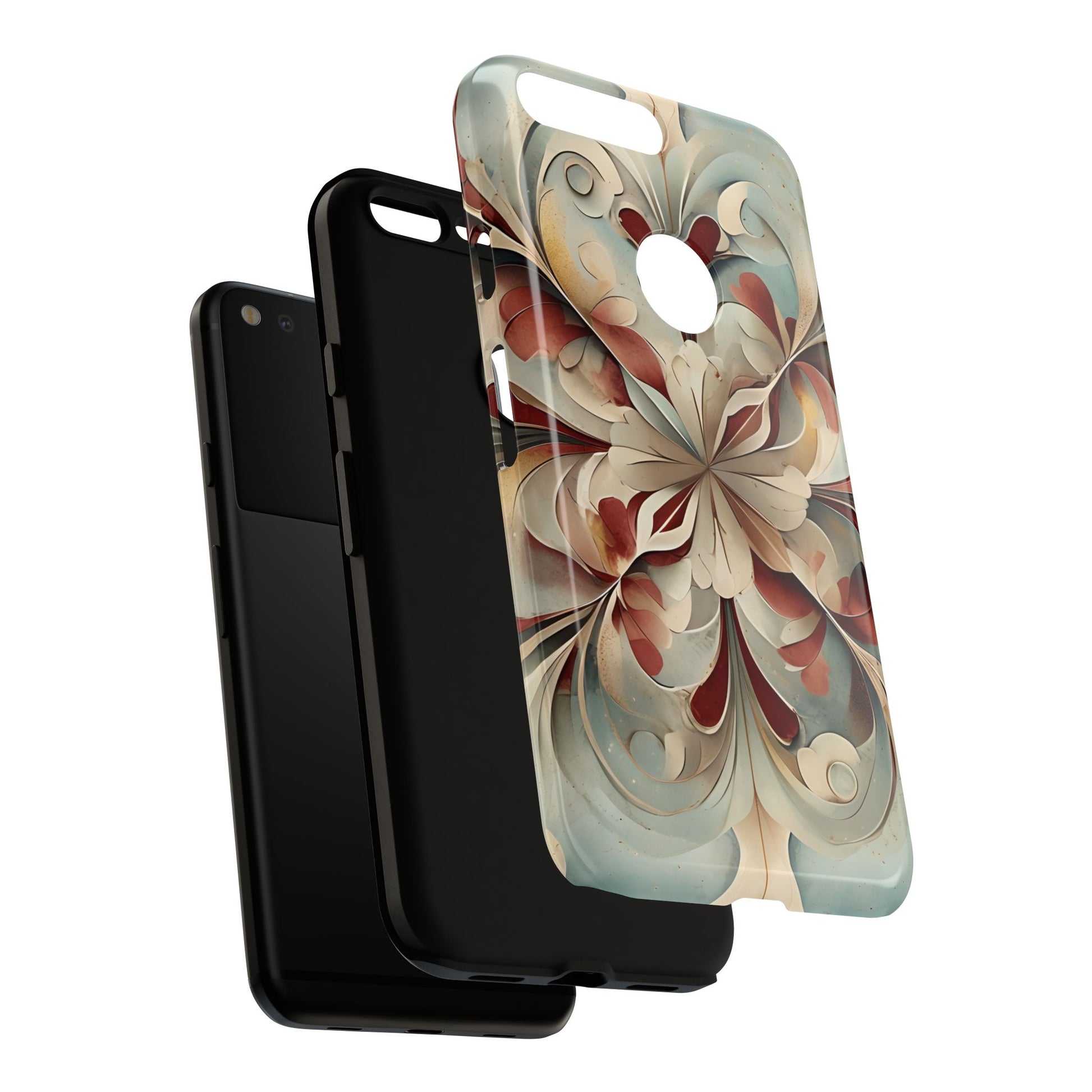 Vintage Baroque Blossom - Ornate Floral Art Google Pixel XL Tough Phone Case - Elegant Baroque-Inspired Design
