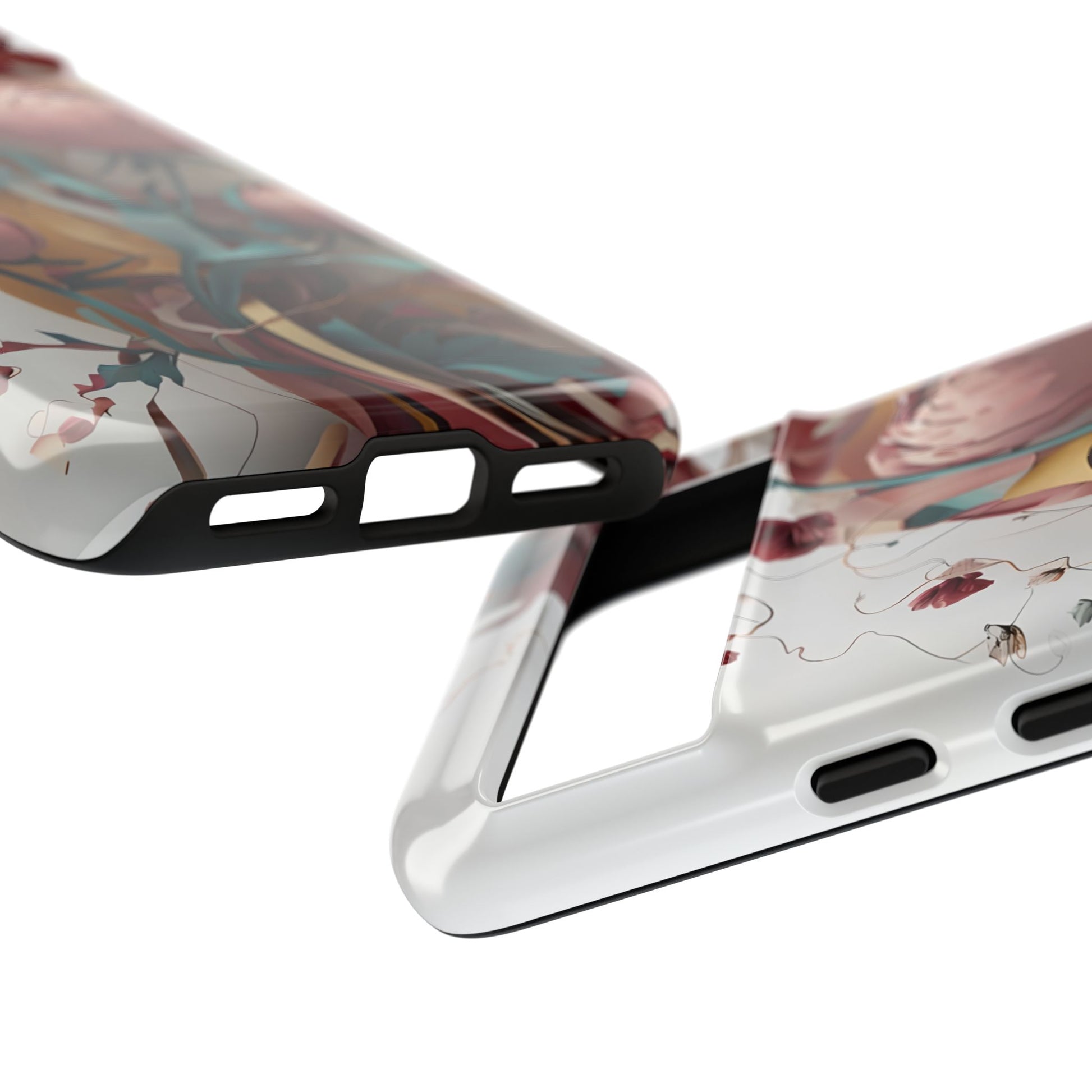 Blushing Peony Veil - Elegant Painterly Floral Google Pixel 8 Tough Phone Case - Soft Blush & Teal Peony Design