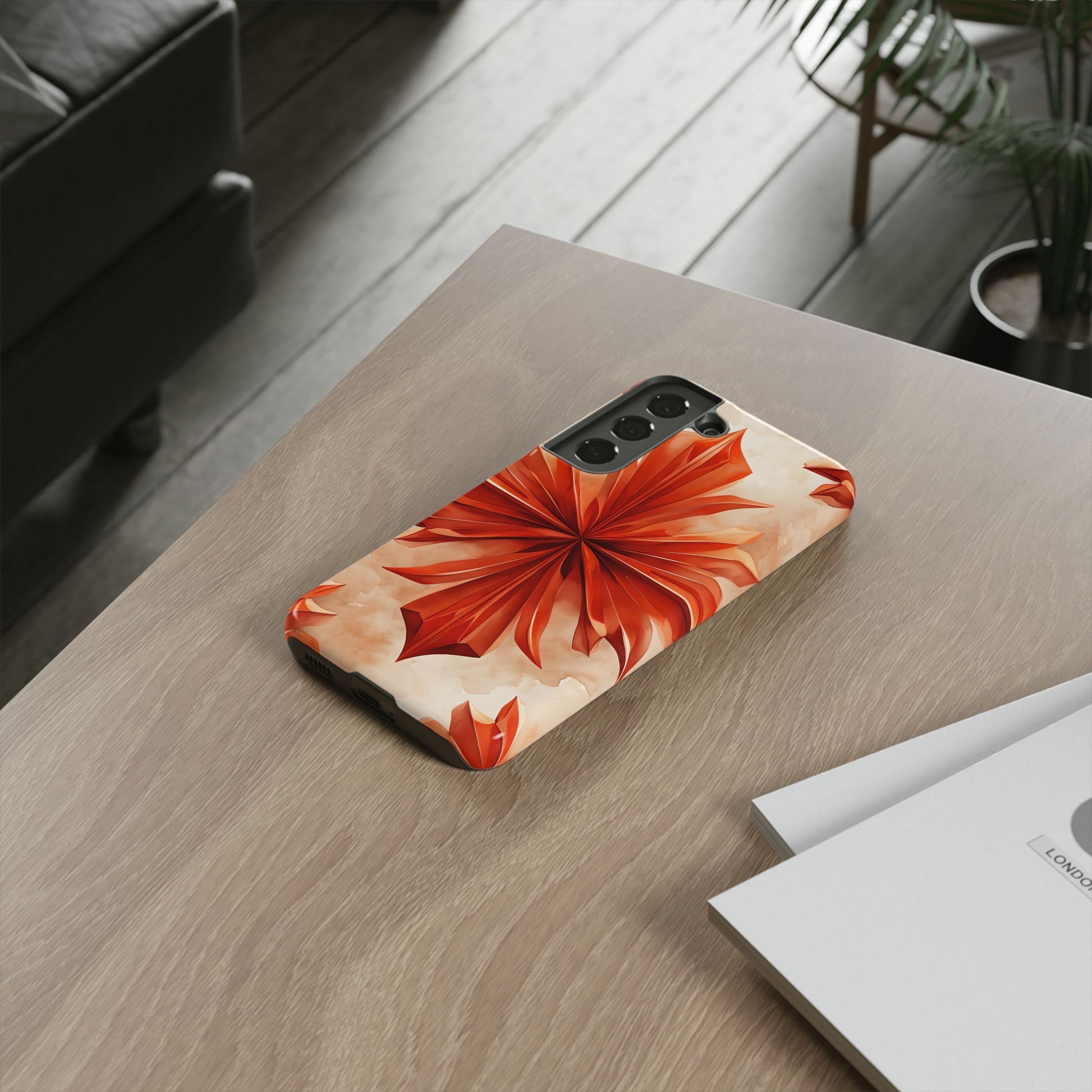 Sunset Fleur Samsung Galaxy S22 - Kaleidoscope Collection of MagSafe Compatible - Vibrant Sunset Flower Design