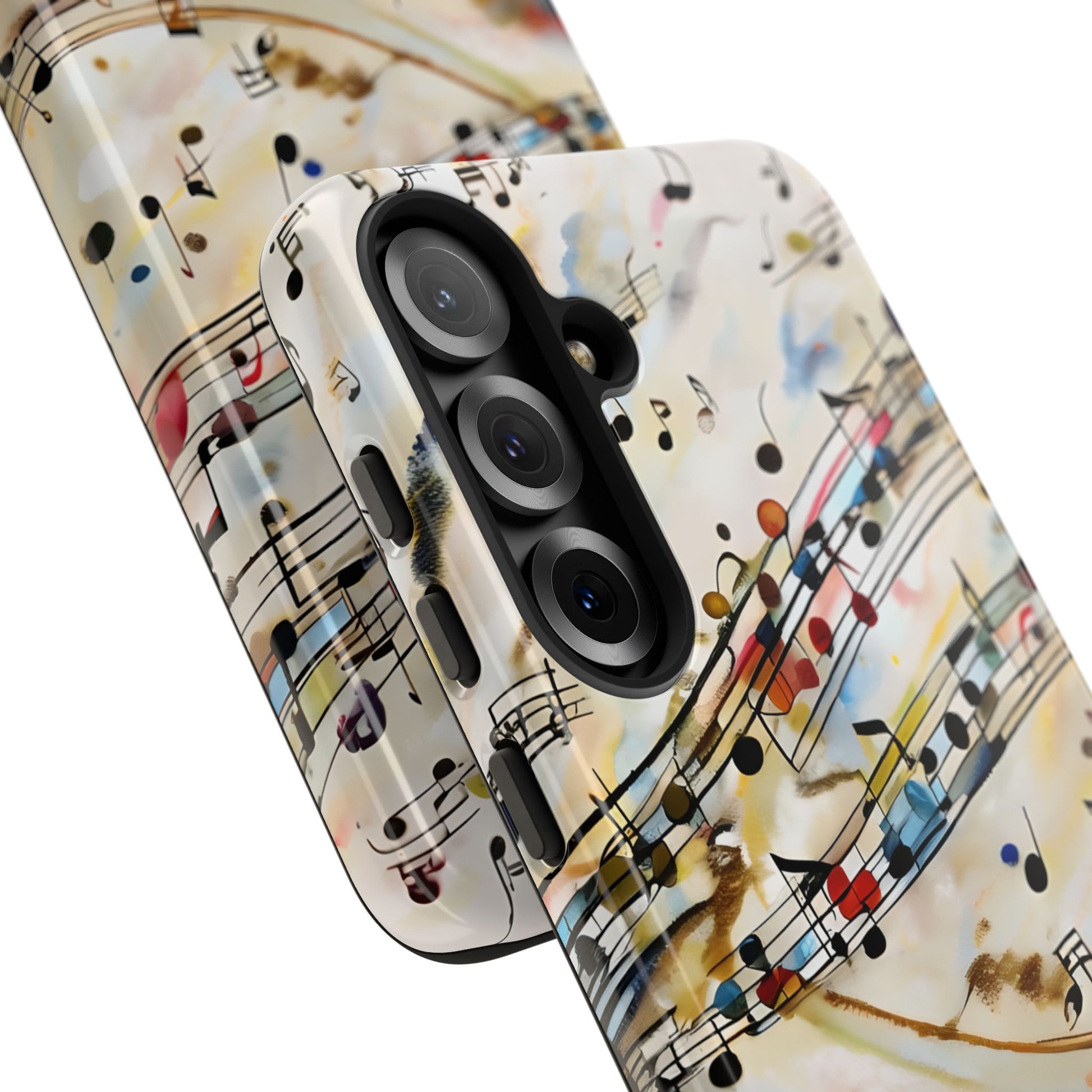 Melodic Flow Abstract Music Notes Tough Case for Samsung Galaxy S25 Plus- Premium Shockproof Designer Phone Cover