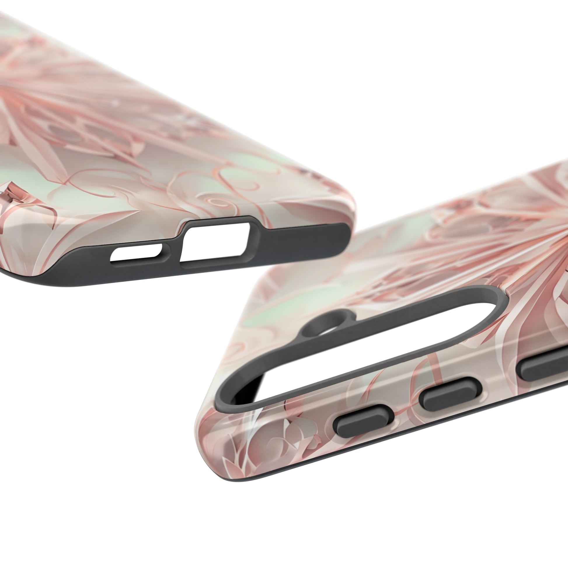 Blush Frost from our Kaleidoscope Collection - Samsung Galaxy S25 tough case - Soft Pink Geometric Floral Design
