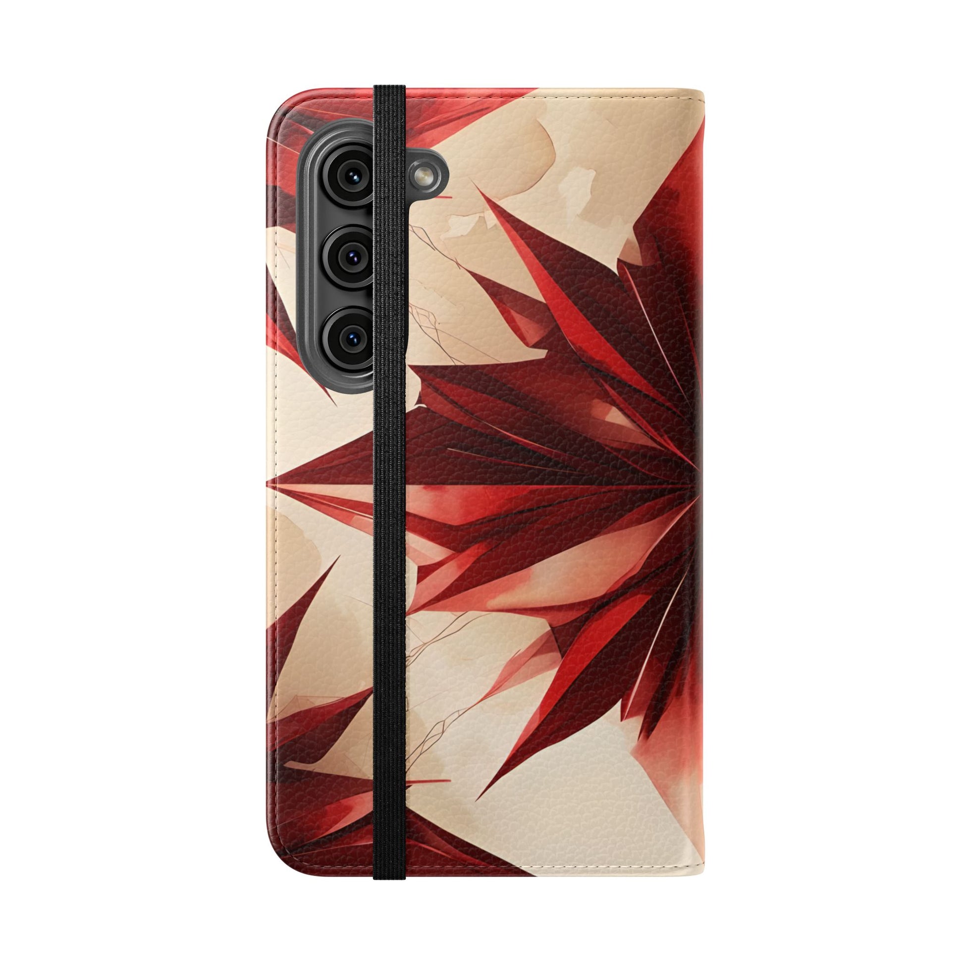 Ruby Compass Samsung Galaxy S23 Wallet Case - Bold Geometric Flip Cover with Card Slots