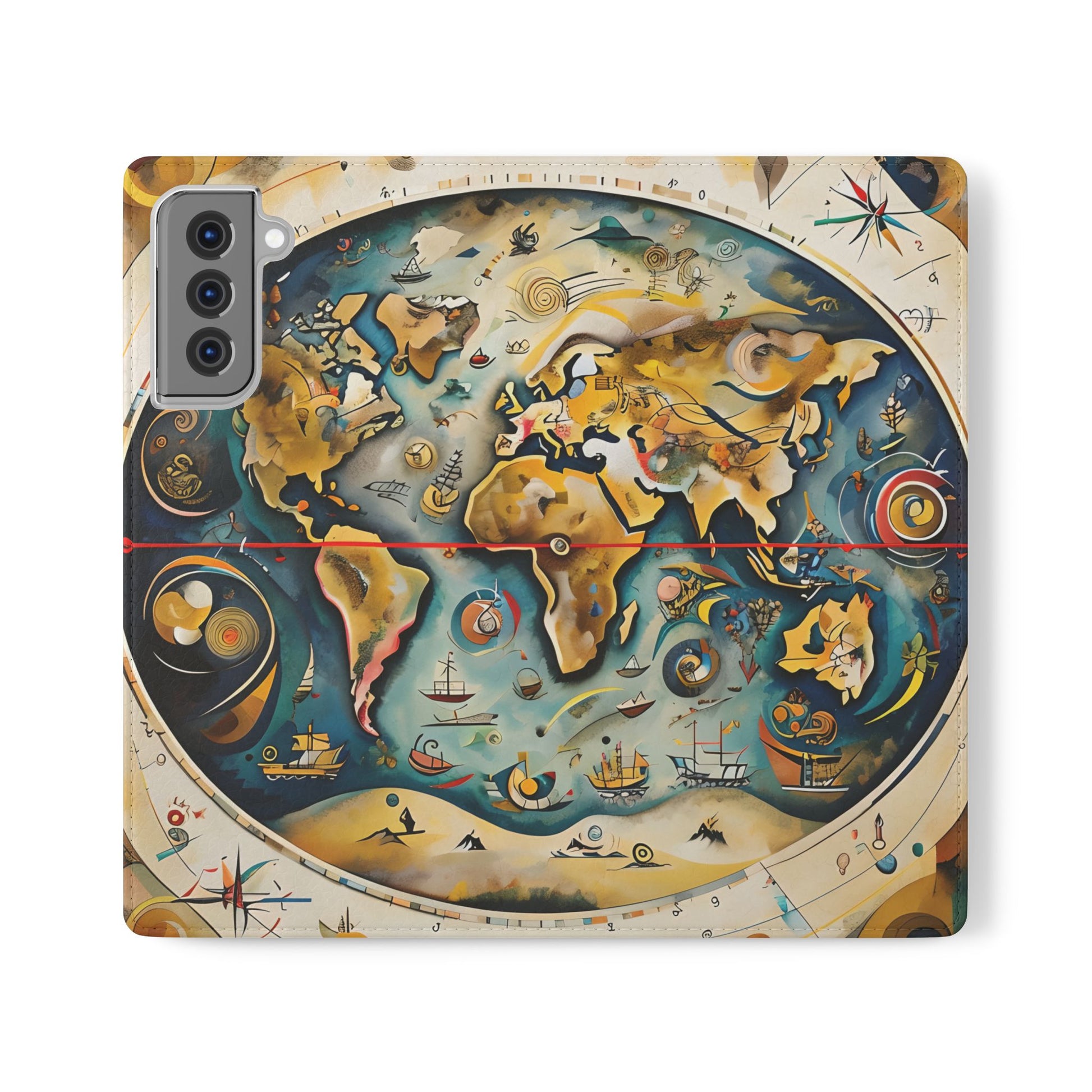 Celestial Map - Vintage-Inspired Phone Wallet Case for Samsung Galaxy S21 Plus