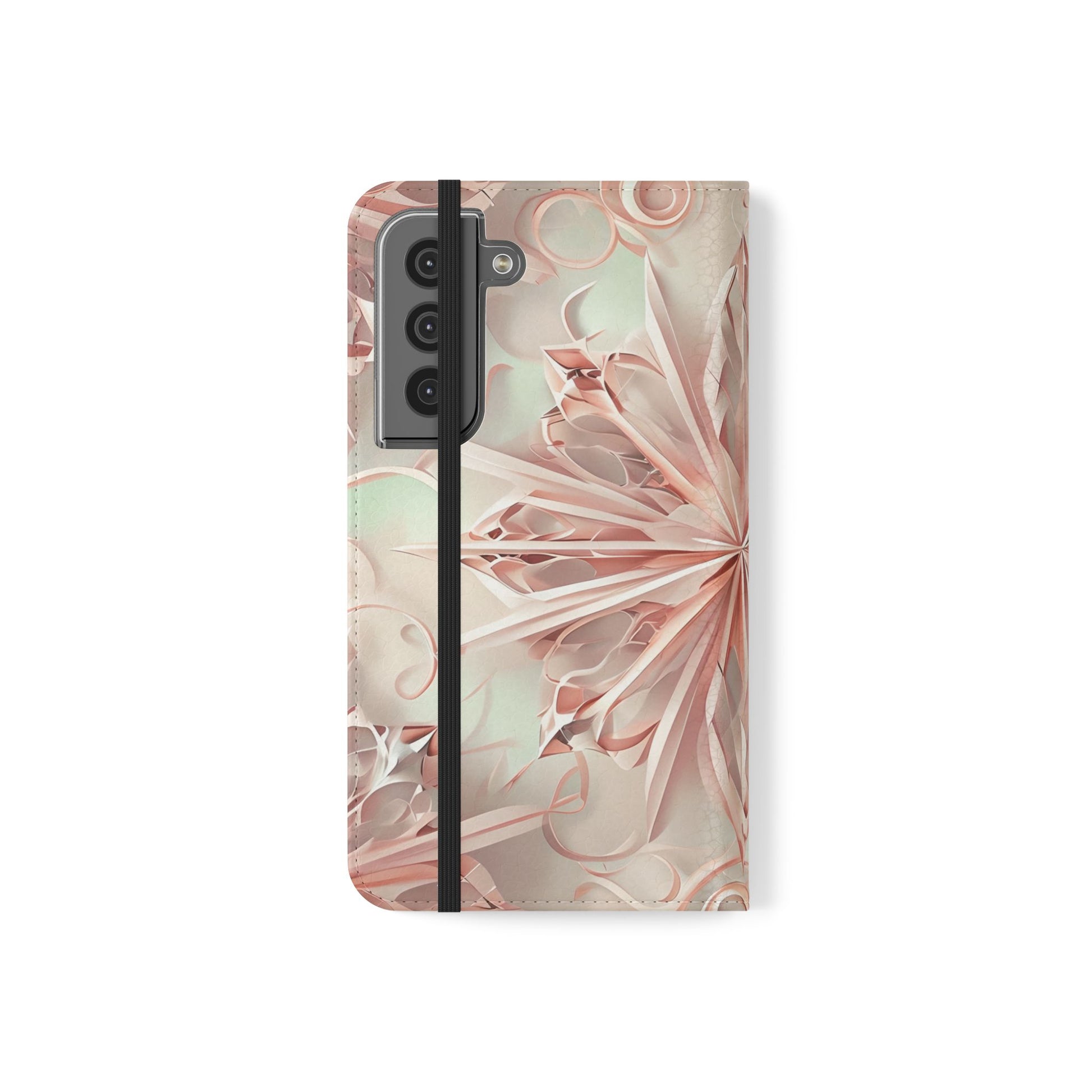 Blush Frost - Abstract Wallet Phone Case for Samsung Galaxy S22