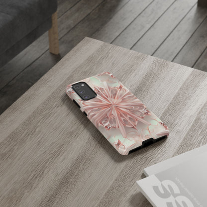 Blush Frost from our Kaleidoscope Collection - Samsung Galaxy tough case - Soft Pink Geometric Floral Design