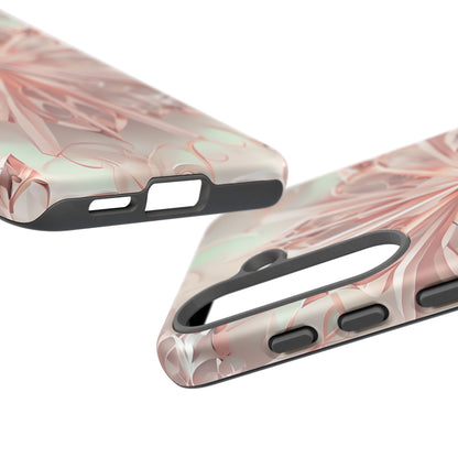 Blush Frost from our Kaleidoscope Collection - Samsung Galaxy tough case - Soft Pink Geometric Floral Design