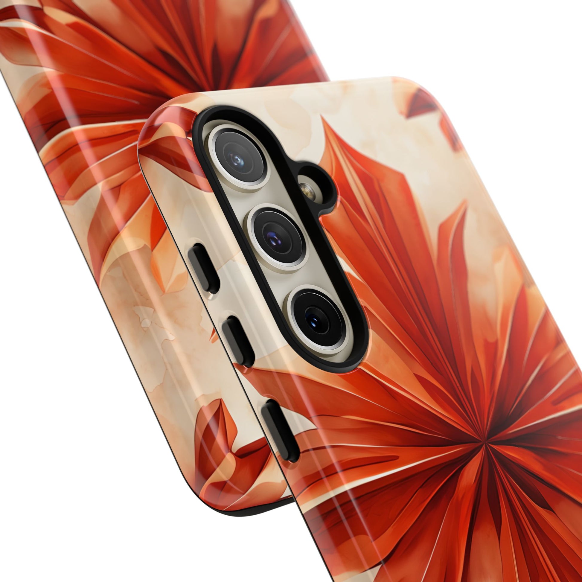Sunset Fleur Samsung Galaxy S24 Plus - Kaleidoscope Collection of MagSafe Compatible - Vibrant Sunset Flower Design