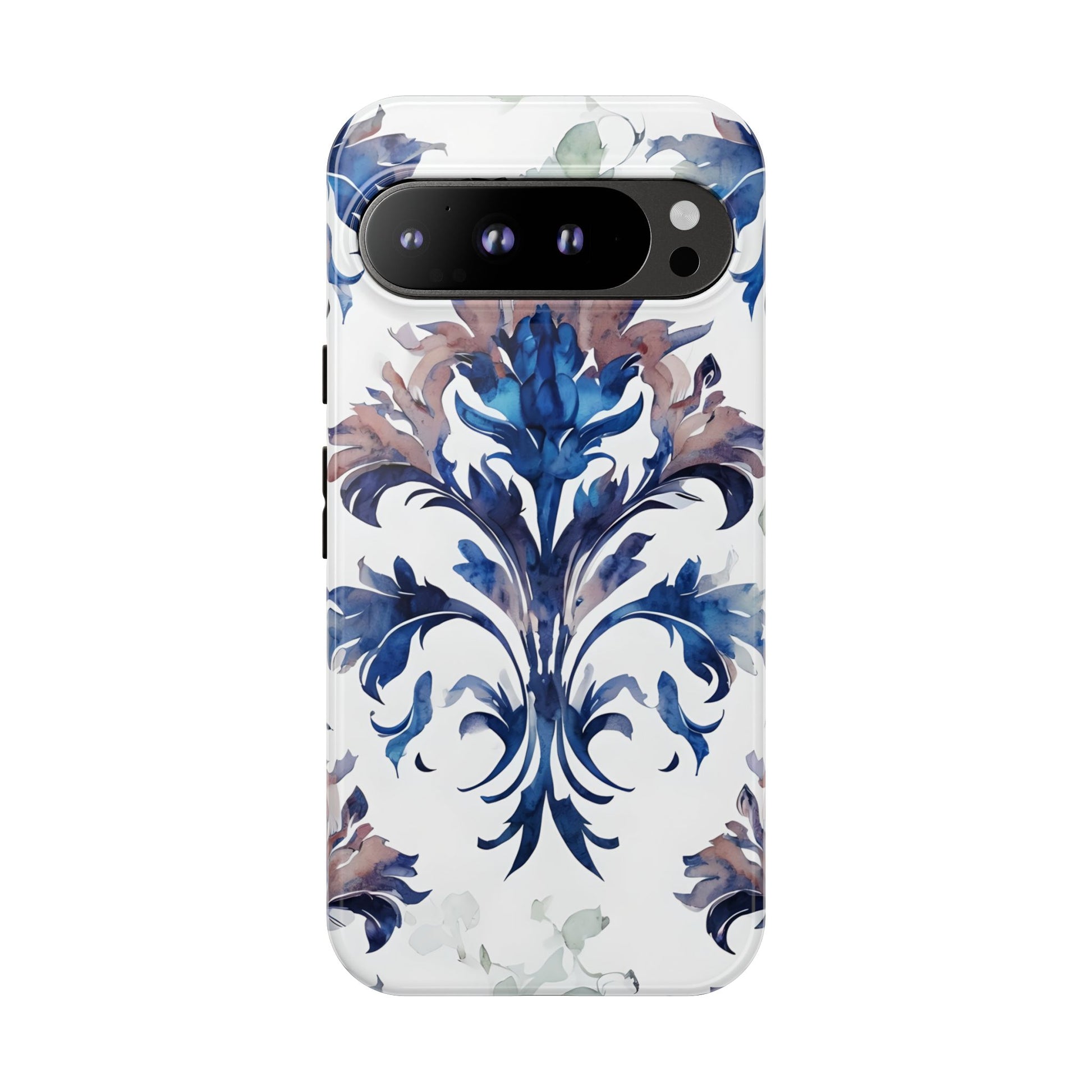Delft Reverie - Elegant Blue & White Google Pixel 9 Pro XL Tough Phone Case - Dutch Delftware-Inspired Floral Design