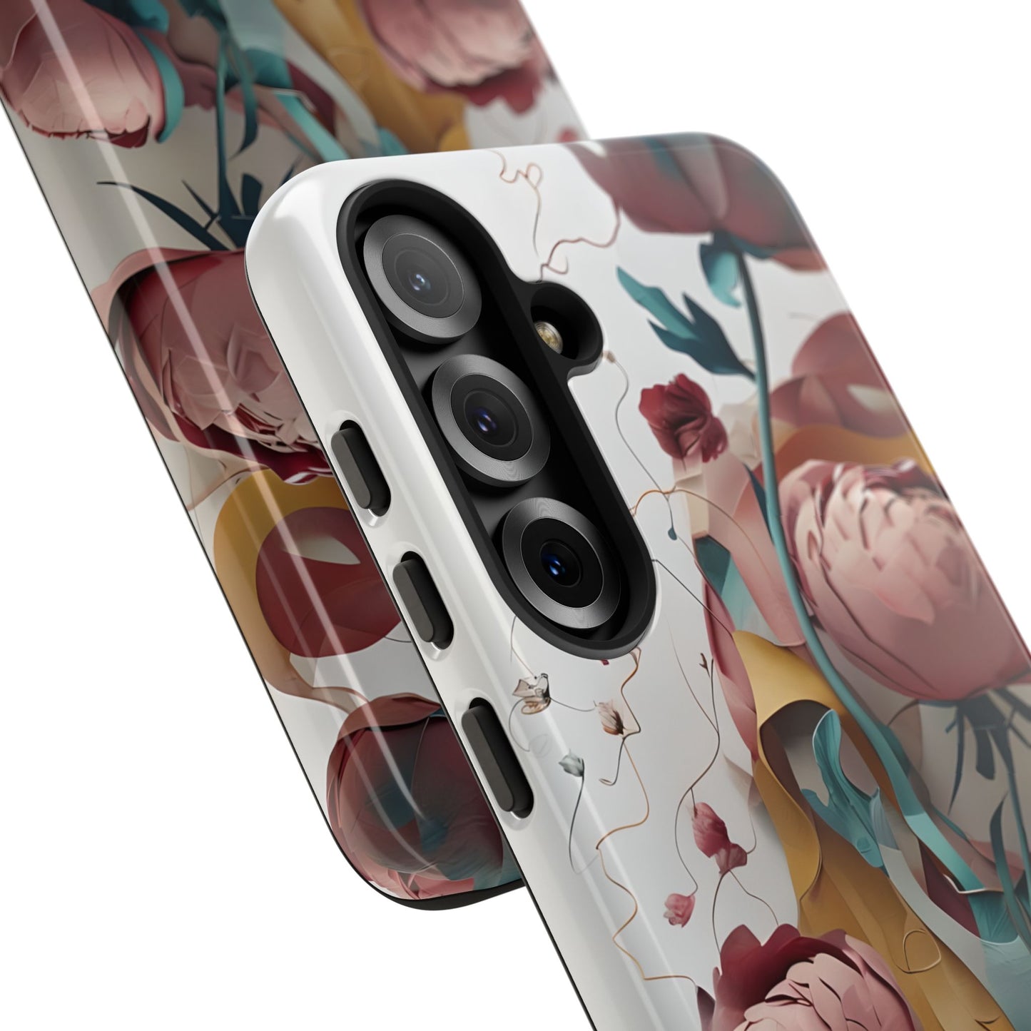 Blushing Peony Veil Samsung Galaxy Tough Case