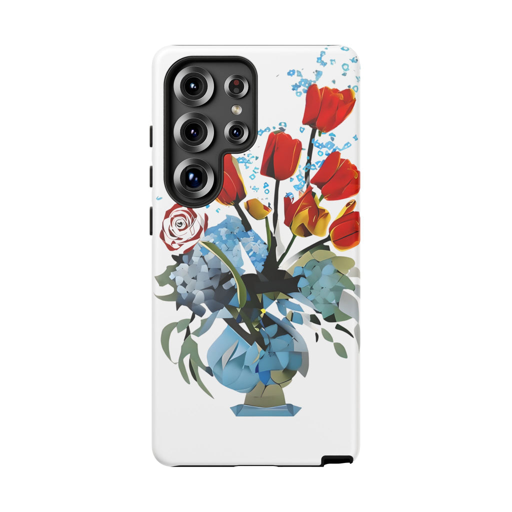 Bouquet Brilliance - Artistic Floral Samsung S25 Ultra Phone Case - Vibrant Tulip, Rose & Hydrangea Design