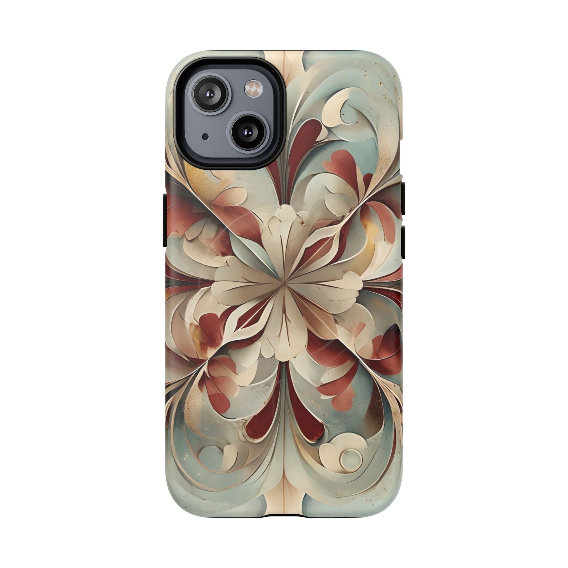Vintage Baroque Blossom - Ornate Floral Art iPhone 14 MagSafe Phone Case - Elegant Baroque-Inspired Design