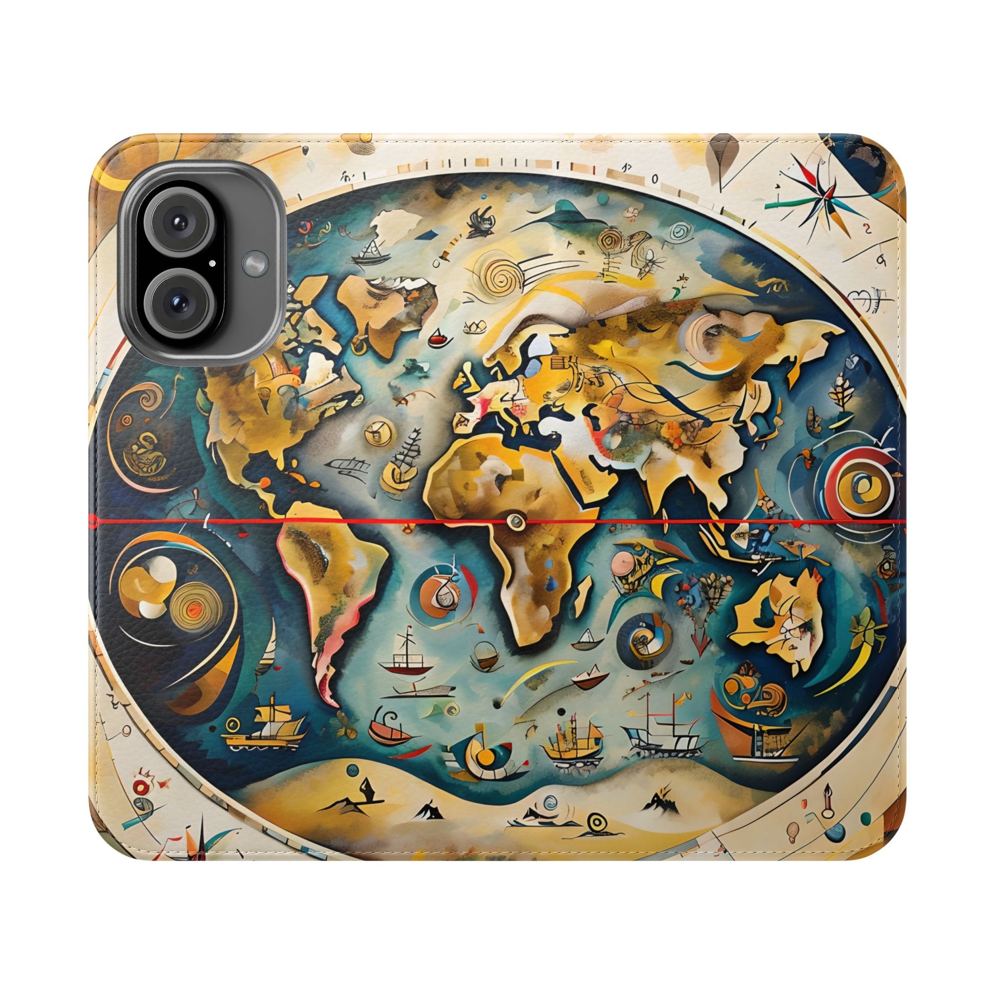 Celestial Map - Vintage-Inspired Phone Wallet Case for iPhone 16