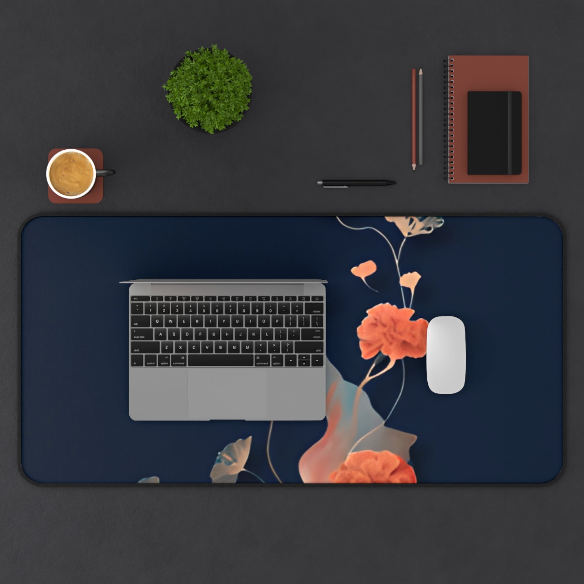 Lotus Reverie Desk Mat - Premium Office Desk Pad, 3 Sizes Available, Artistic Workspace Protection