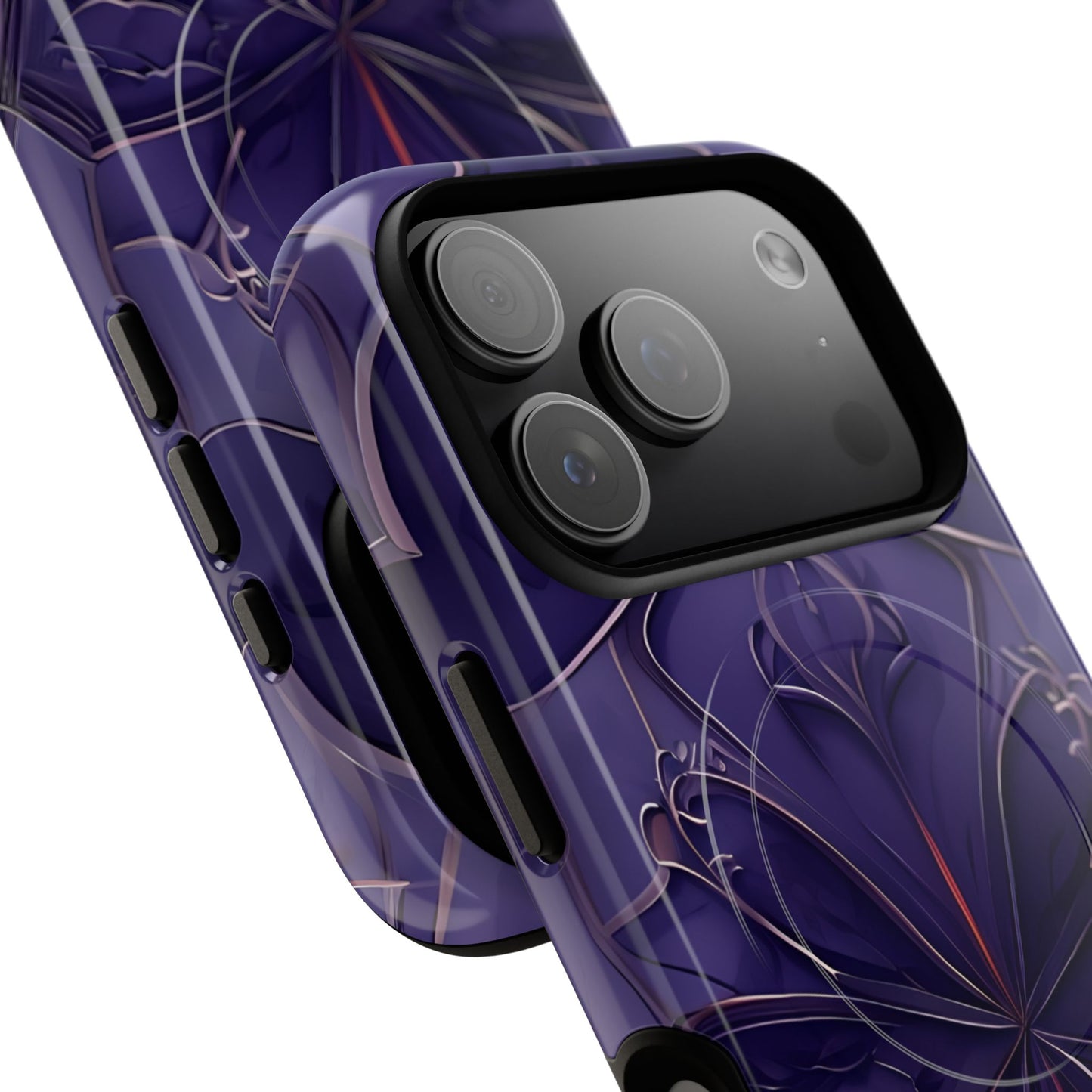 Violet Nebula purple nebula aesthetic iPhone MagSafe case with large camera cutout