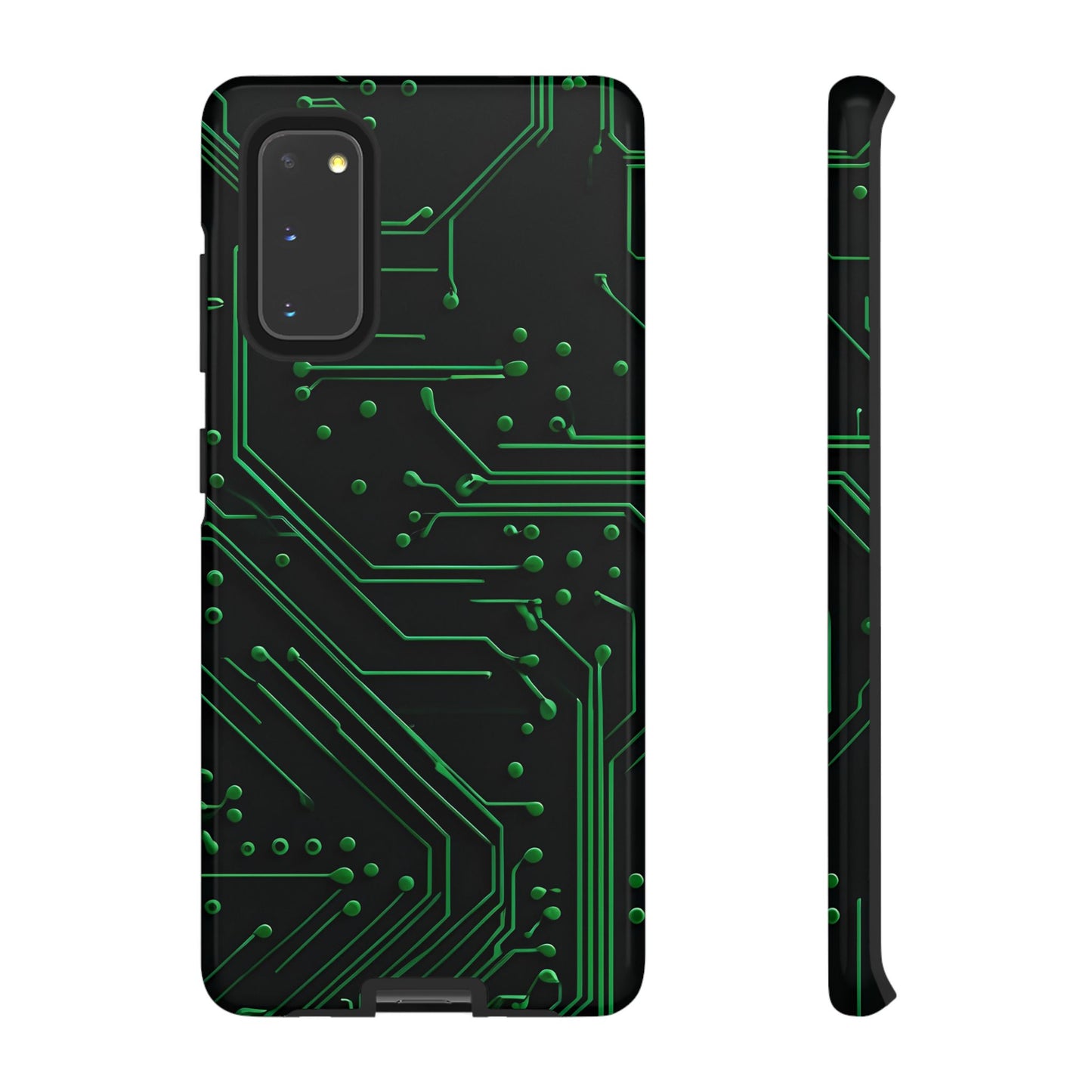Green Circuit Grid Samsung Case