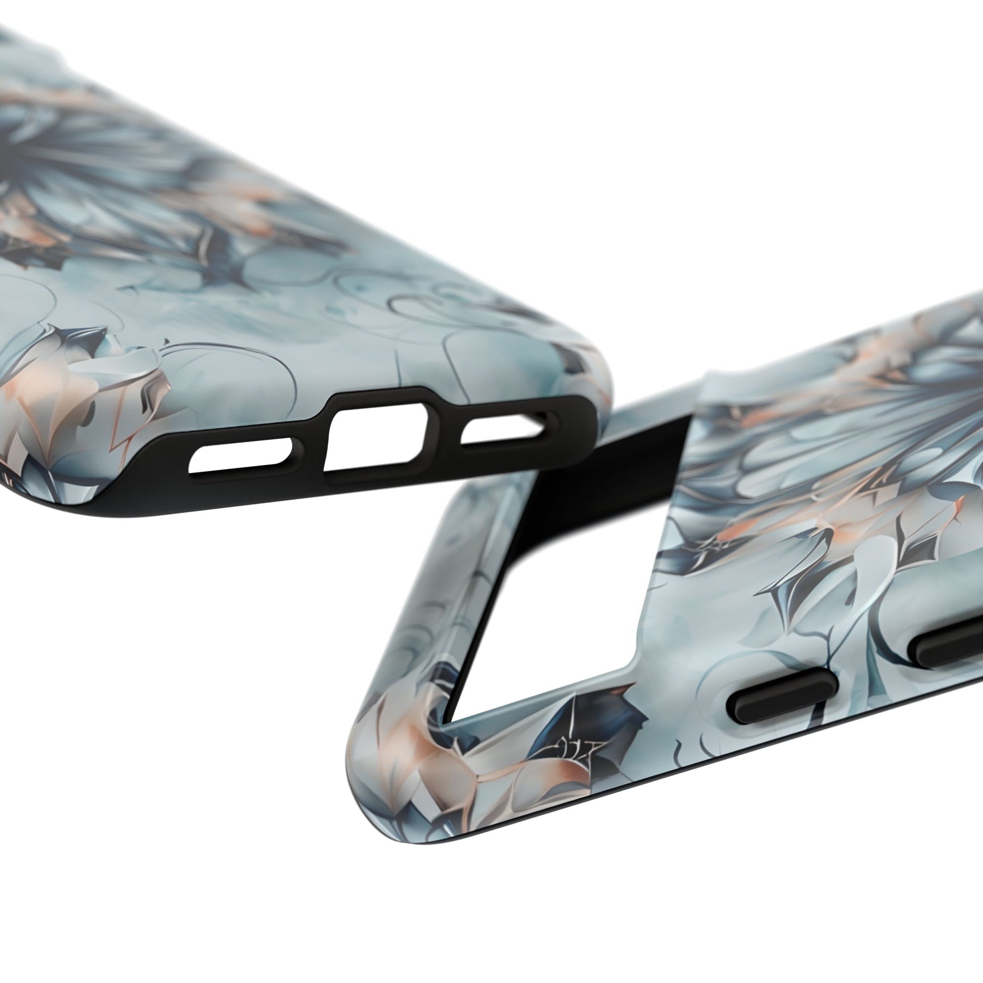 Indigo Mirage - Artistic Kaleidoscope Collection Artistic Floral - Google Pixel 8 Tough Phone Case - Bold Indigo Symmetrical Design