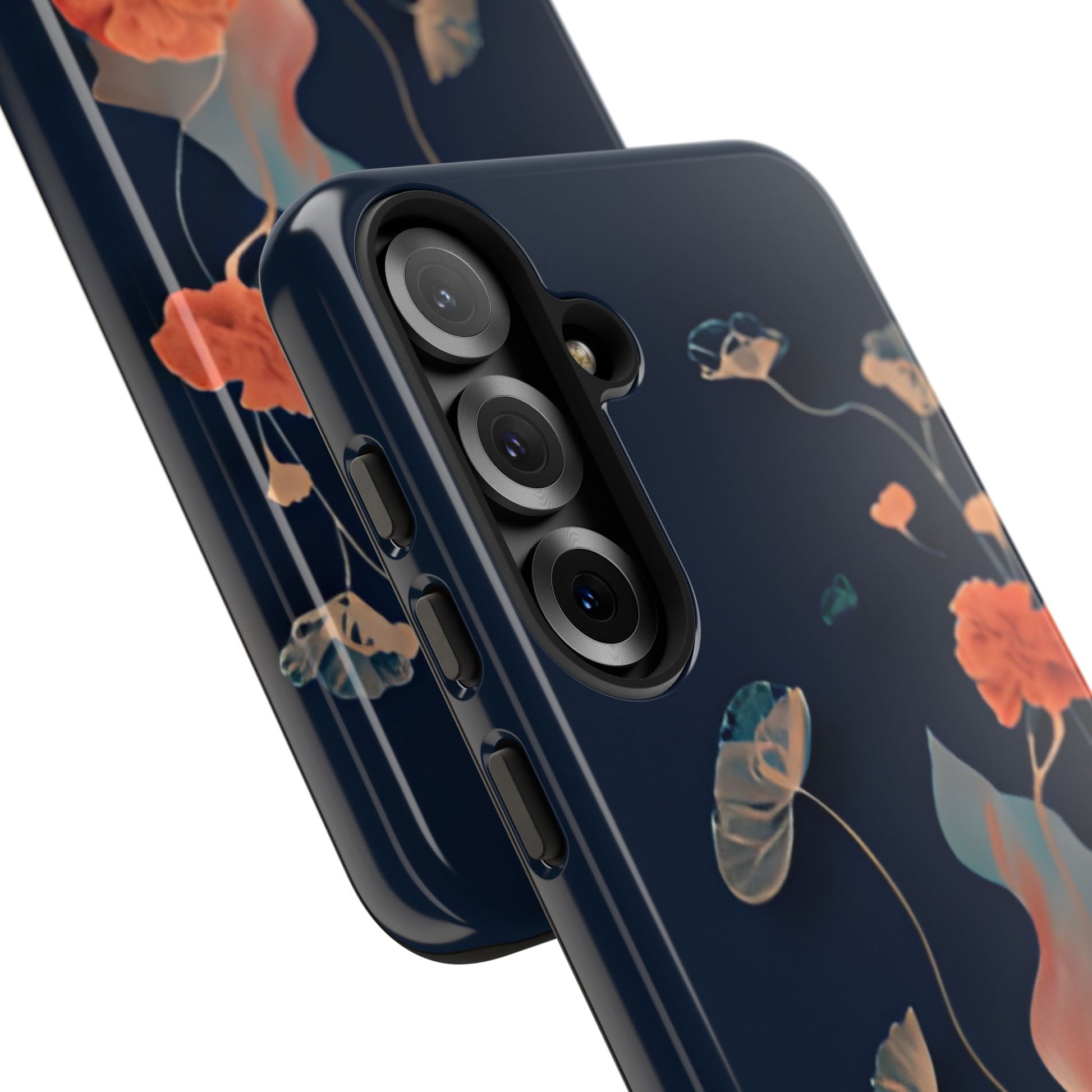 Lotus Reverie - Elegant Artistic Floral Samsung Galaxy S25 Plus Tough Phone Case - Painterly Lotus Blossom Design