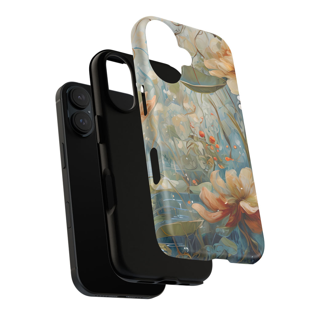 Waterlily Dreamscape - Artistic Floral iPhone 16 MagSafe Phone Case -Waterlily & Lotus Design