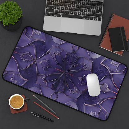 Violet Nebula Desk Mat - Premium Office Desk Pad, 3 Sizes Available, Artistic Workspace Protection
