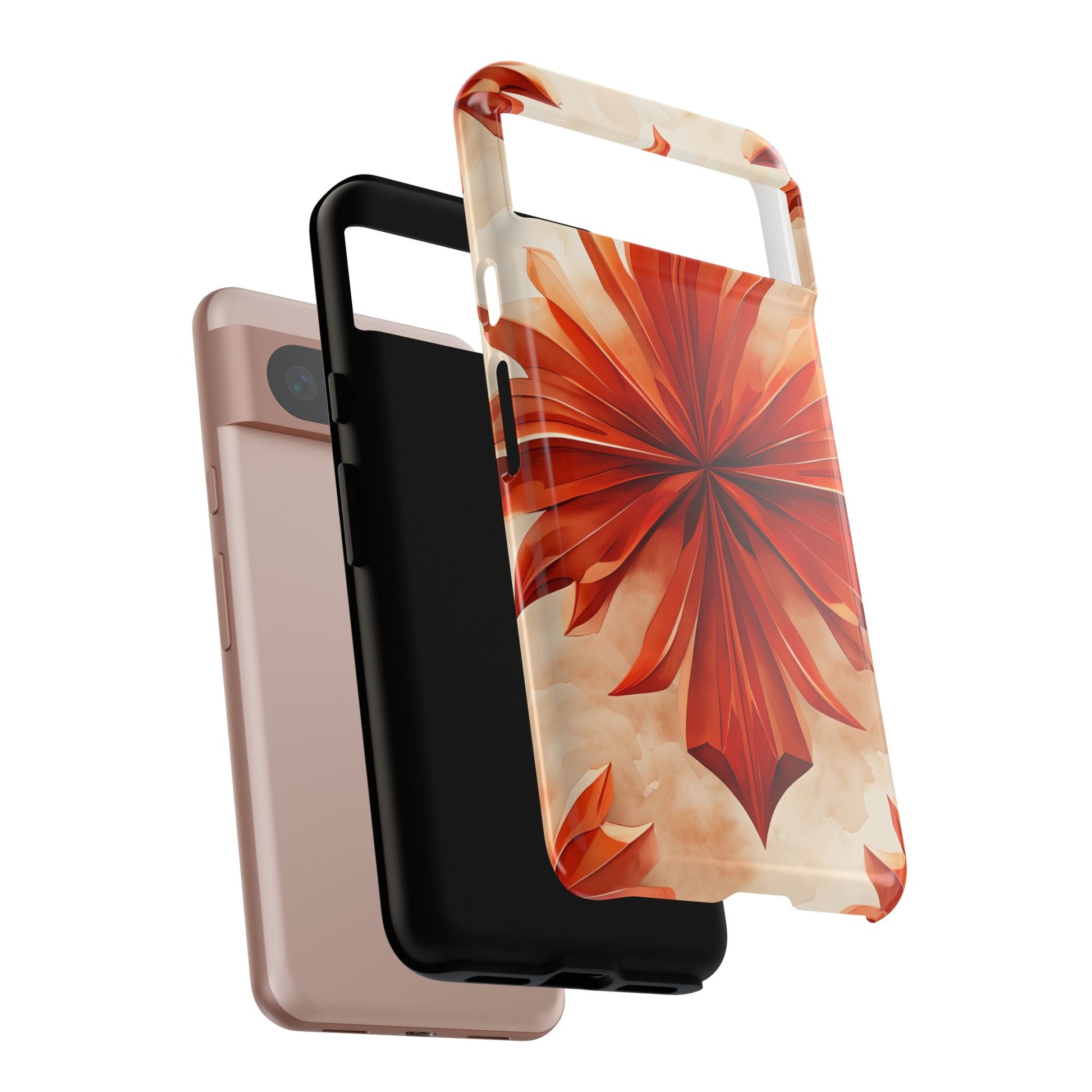 Sunset Fleur Google Pixel 8 - Kaleidoscope Collection of MagSafe Compatible - Vibrant Sunset Flower Design