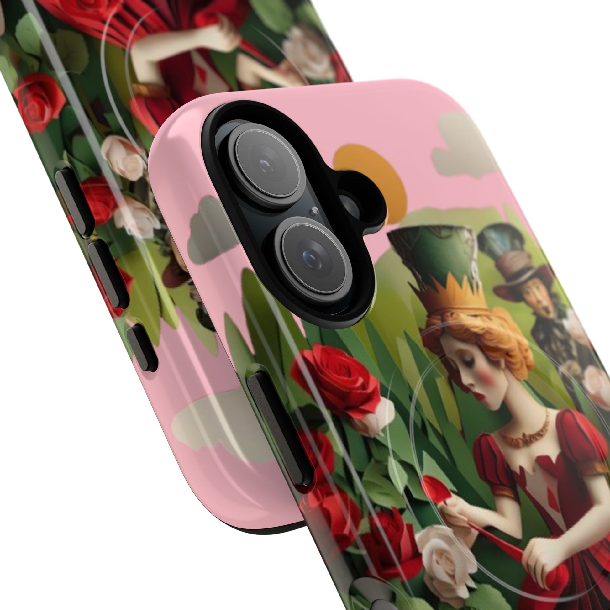 Regal Rose Court - iPhone 16 MagSafe Phone Case - Whimsical Fantasy Floral Design