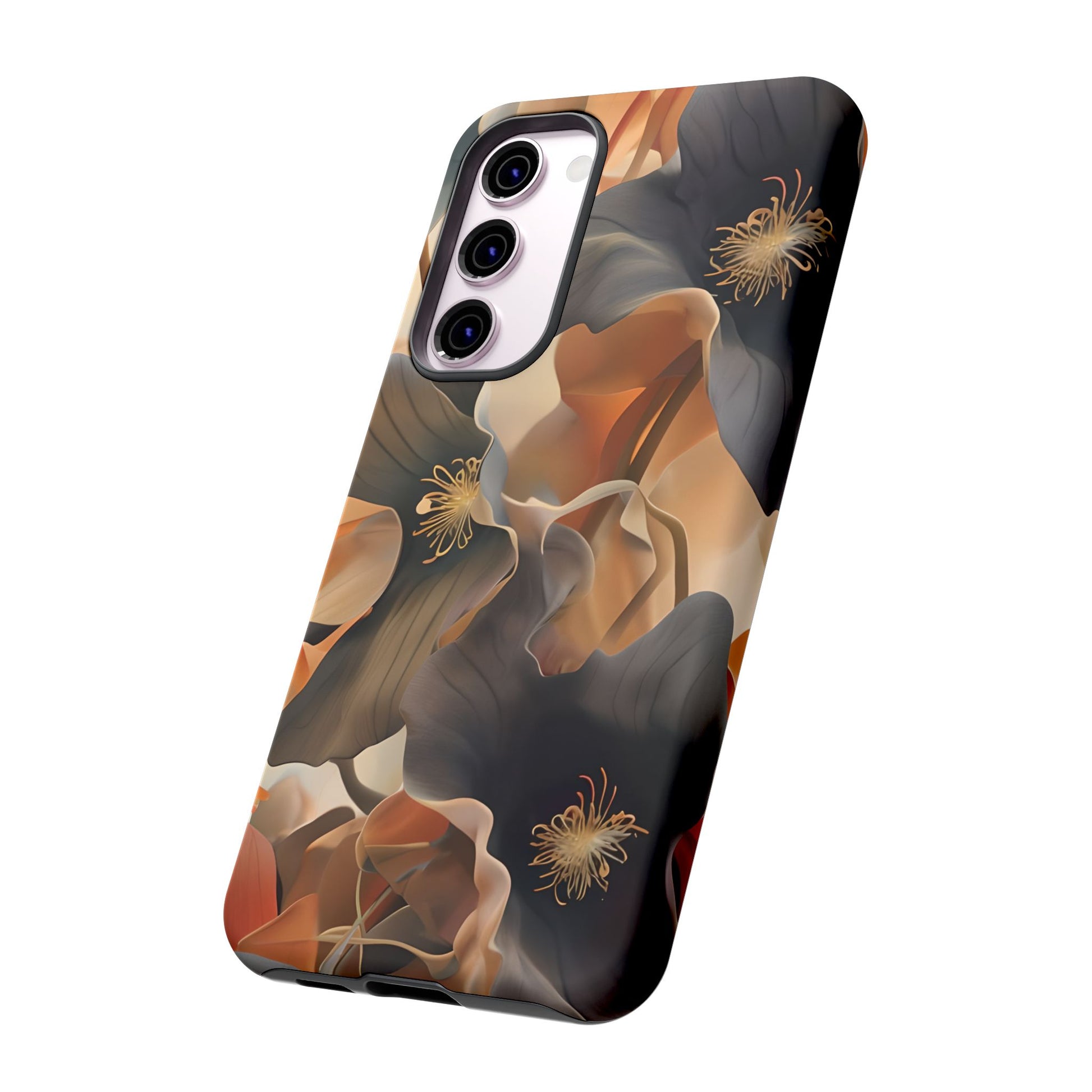 Autumn Ember - Moody Floral Art Samsung Galaxy S23 Plus Tough Phone Case - Warm Earthy Botanical Design