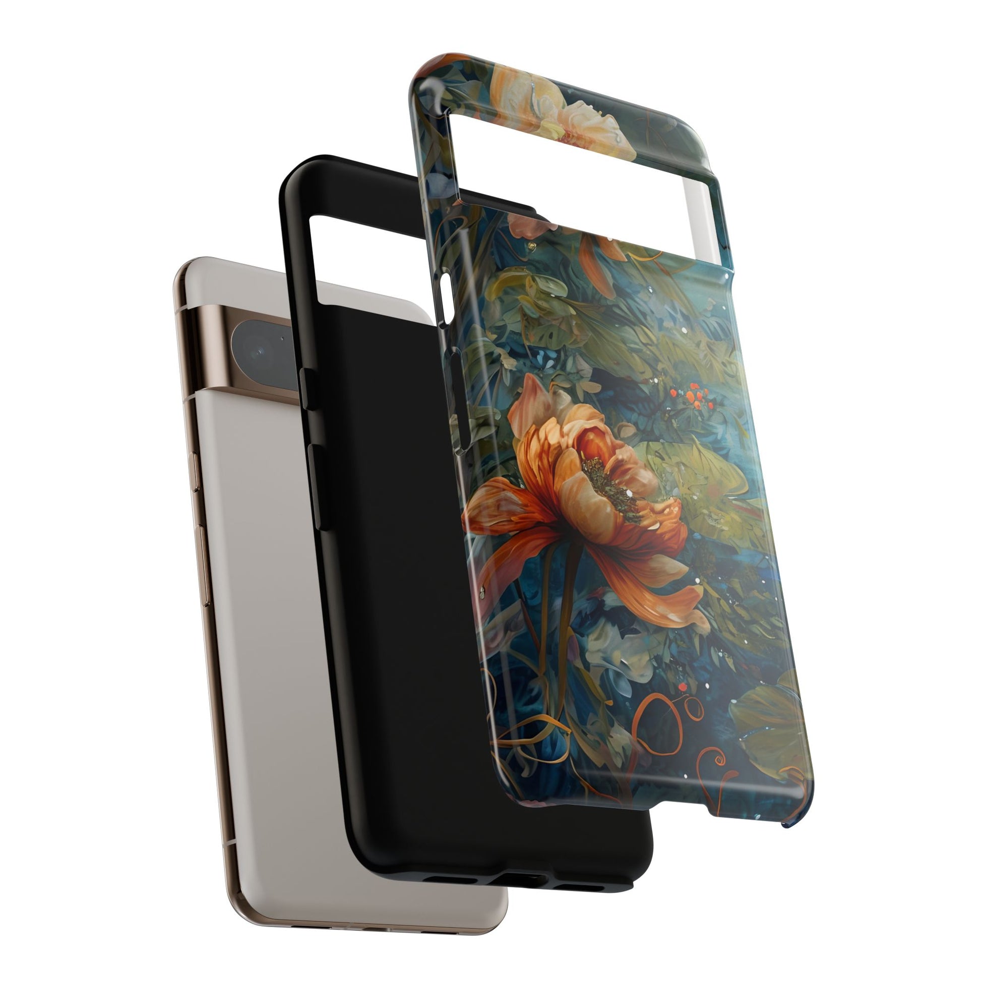 Waterlily Nocturne Tough Case for Google Pixel 8 Pro- Premium Artistic Shockproof Cover, Elegant Protective Phone Case