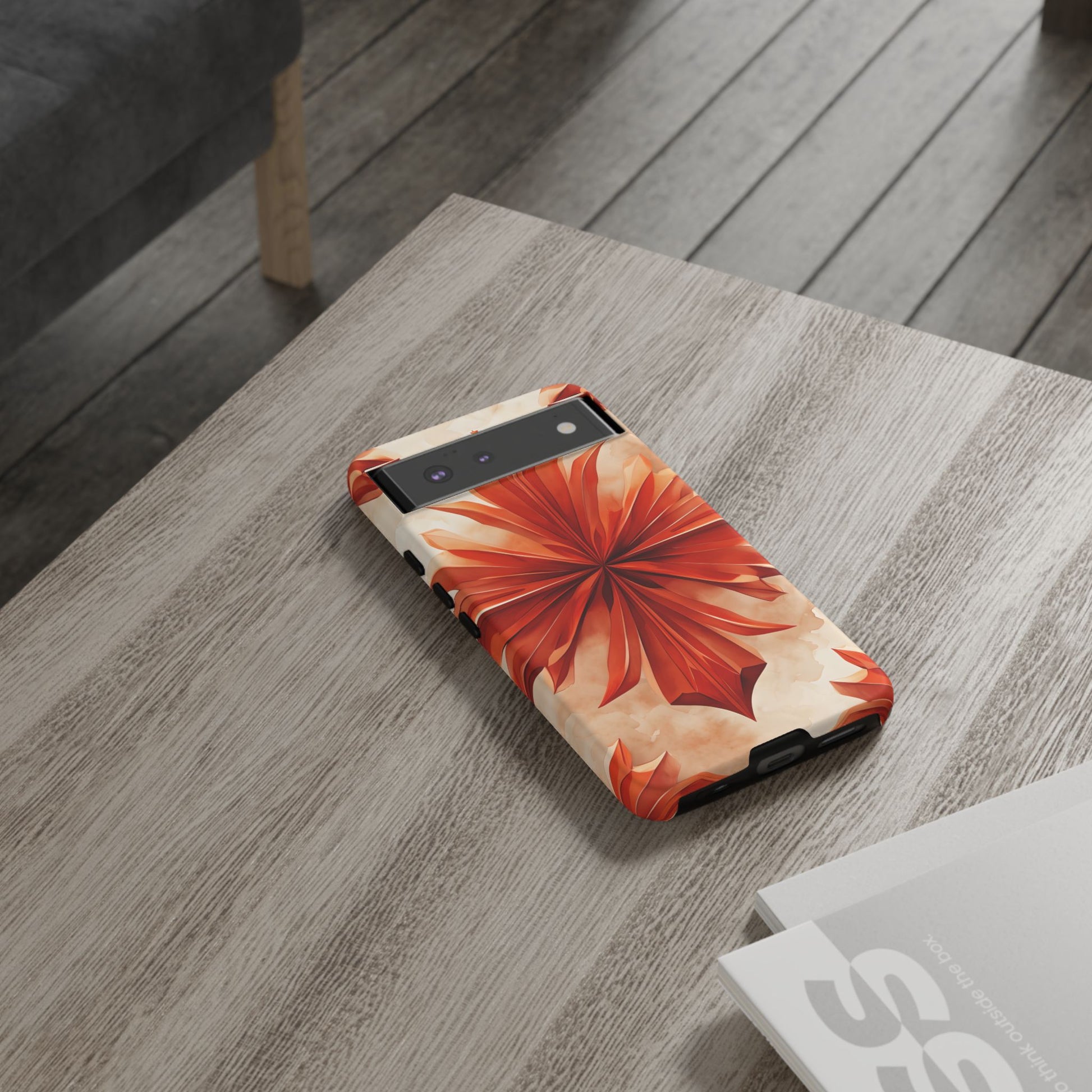 Sunset Fleur Google Pixel 6 - Kaleidoscope Collection of MagSafe Compatible - Vibrant Sunset Flower Design