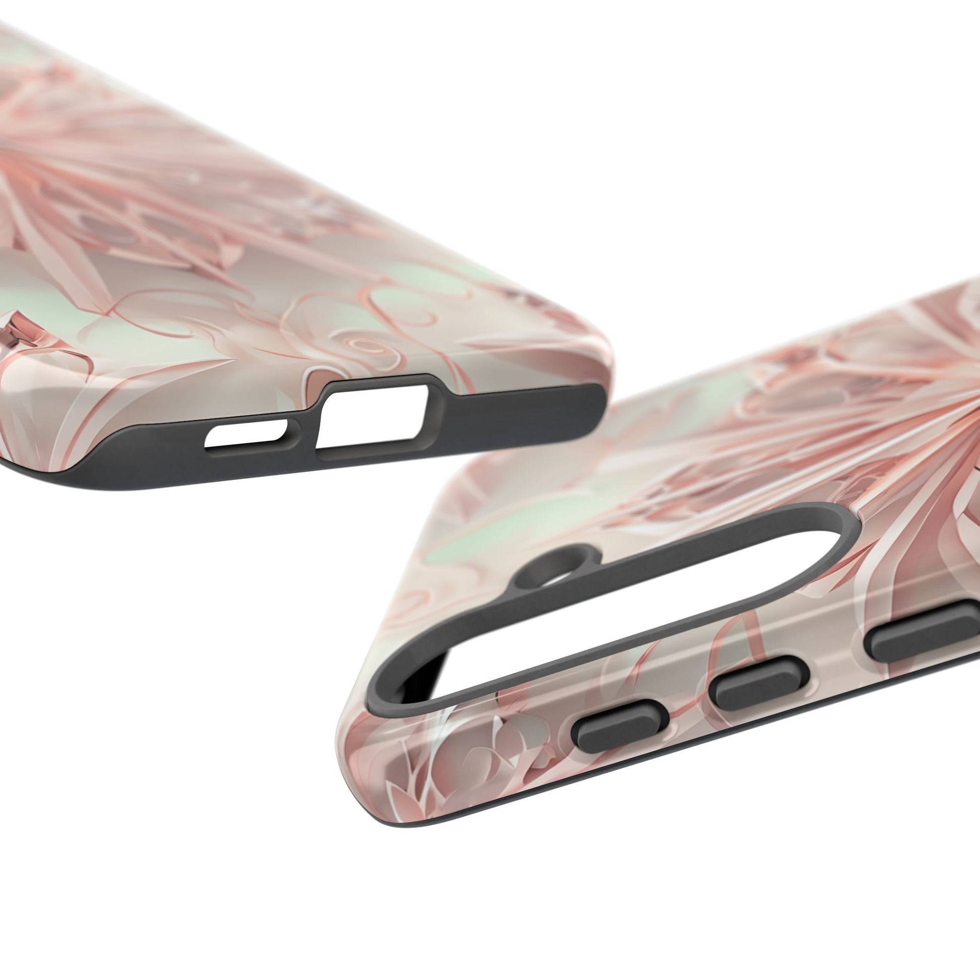 Blush Frost from our Kaleidoscope Collection - Samsung Galaxy S25 Plus tough case - Soft Pink Geometric Floral Design