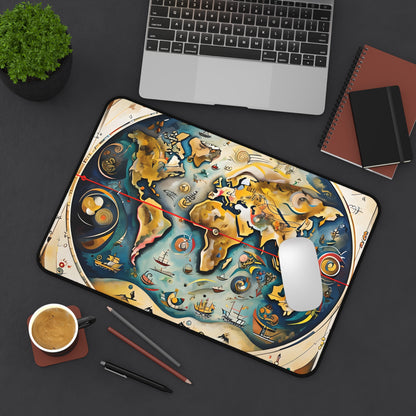 Celestial Map Desk Mat - Premium Office Desk Pad, 3 Sizes Available, Artistic Workspace Protection