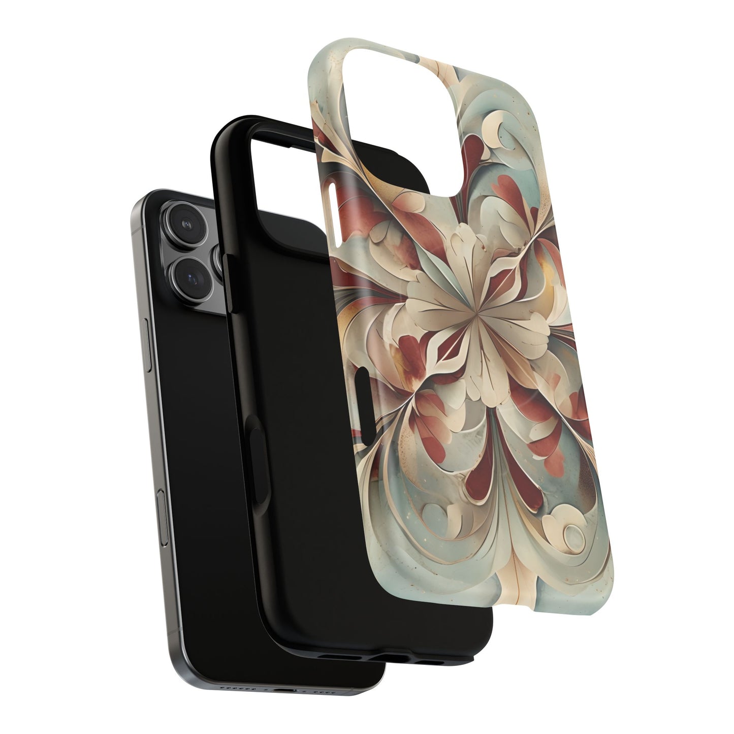 Vintage Baroque Blossom - Ornate Floral Art iPhone MagSafe Phone Case - Elegant Baroque-Inspired Design