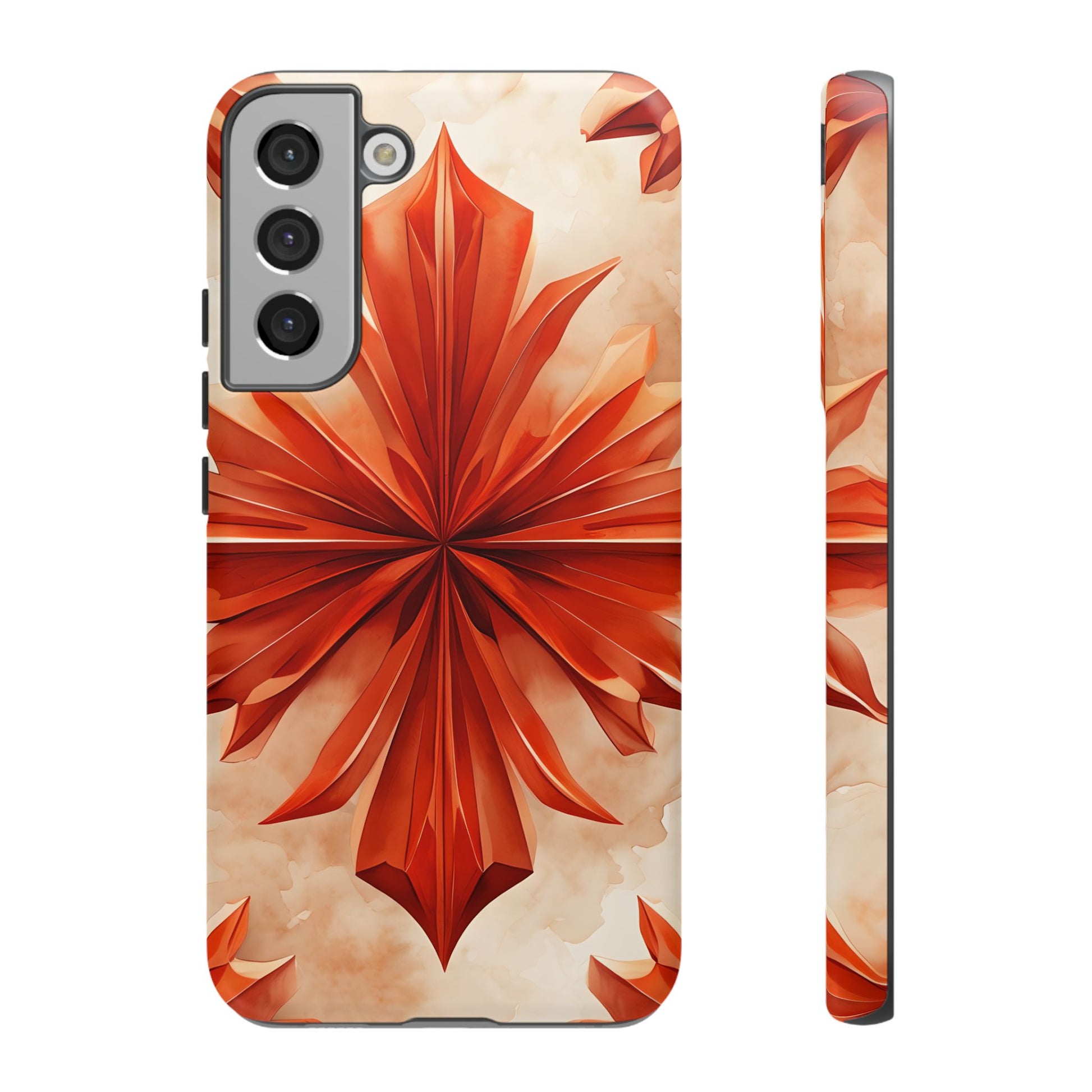 Sunset Fleur Samsung Galaxy S22 Plus - Kaleidoscope Collection of MagSafe Compatible - Vibrant Sunset Flower Design