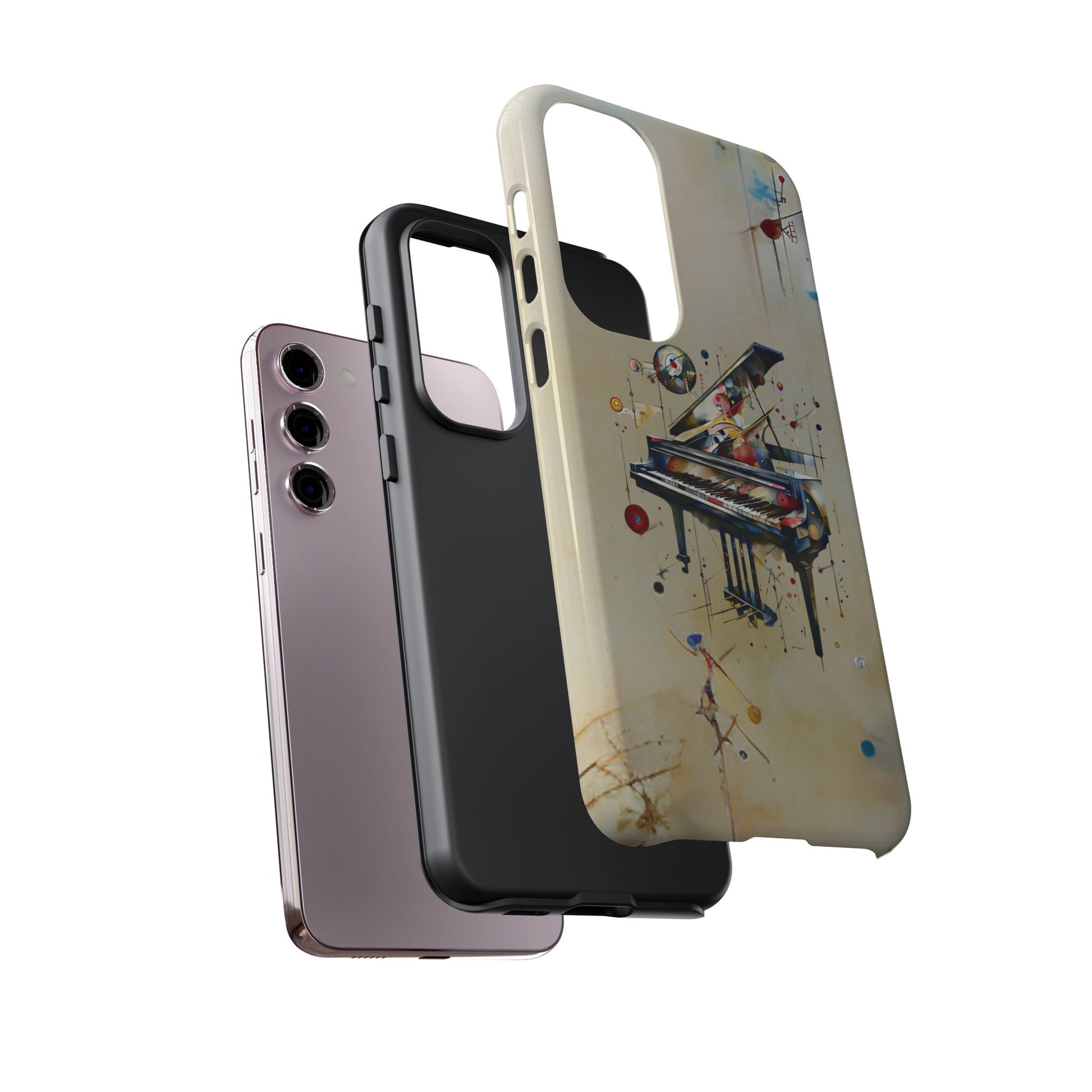 Keys of Imagination Artistic Grand Piano Tough Case for Samsung Galaxy S23 Plus - Shockproof Phone Cover