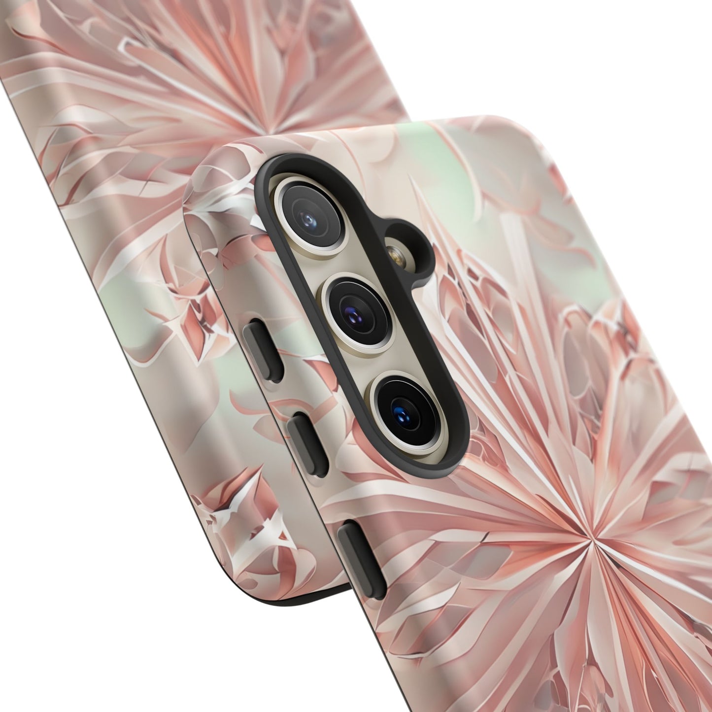 Blush Frost from our Kaleidoscope Collection - Samsung Galaxy tough case - Soft Pink Geometric Floral Design