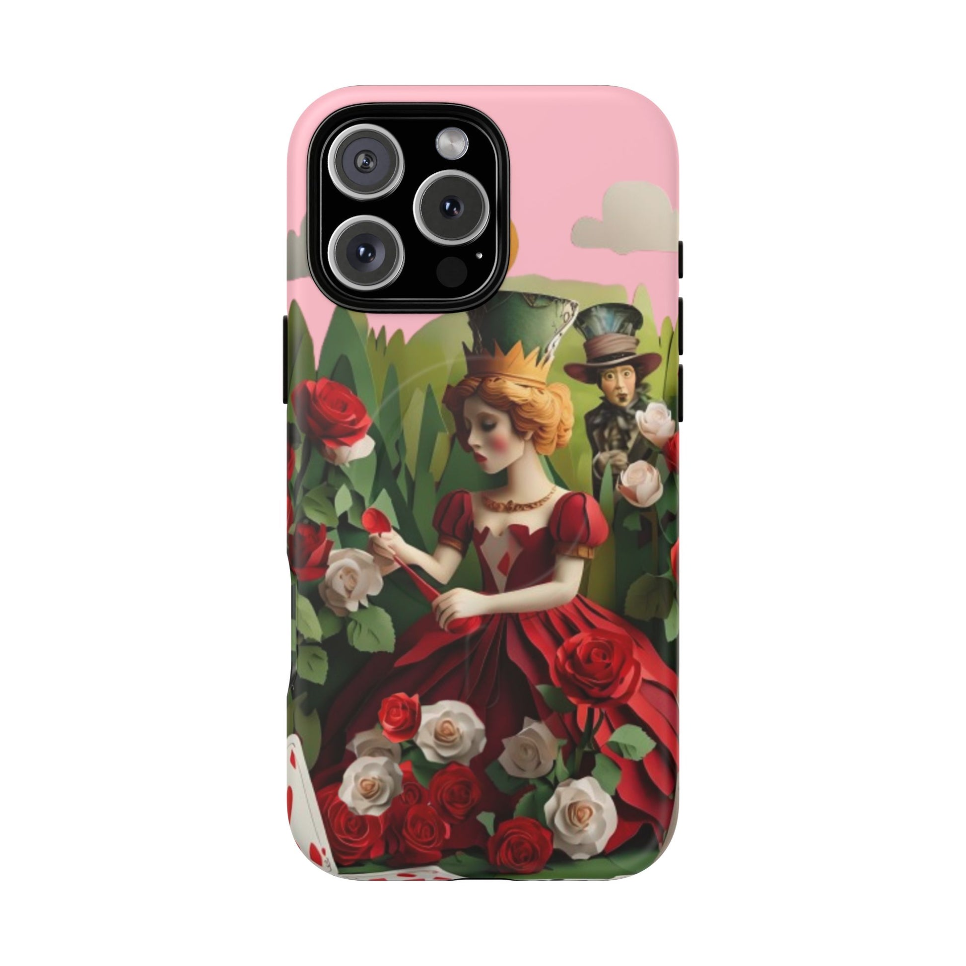 Regal Rose Court - iPhone 16 Pro Max MagSafe Phone Case - Whimsical Fantasy Floral Design