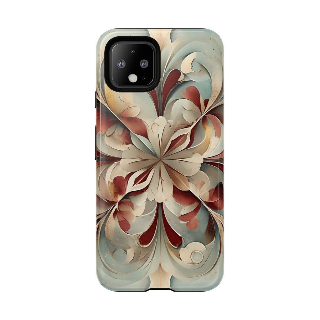 Vintage Baroque Blossom - Ornate Floral Art Google Pixel 4 Tough Phone Case - Elegant Baroque-Inspired Design