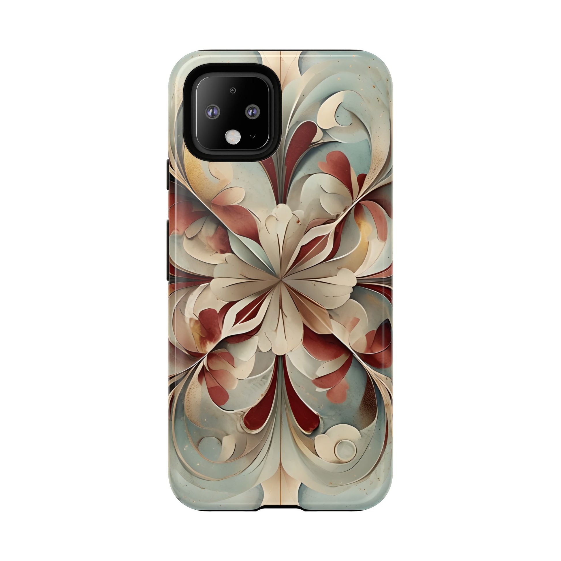 Vintage Baroque Blossom - Ornate Floral Art Google Pixel 4 Tough Phone Case - Elegant Baroque-Inspired Design