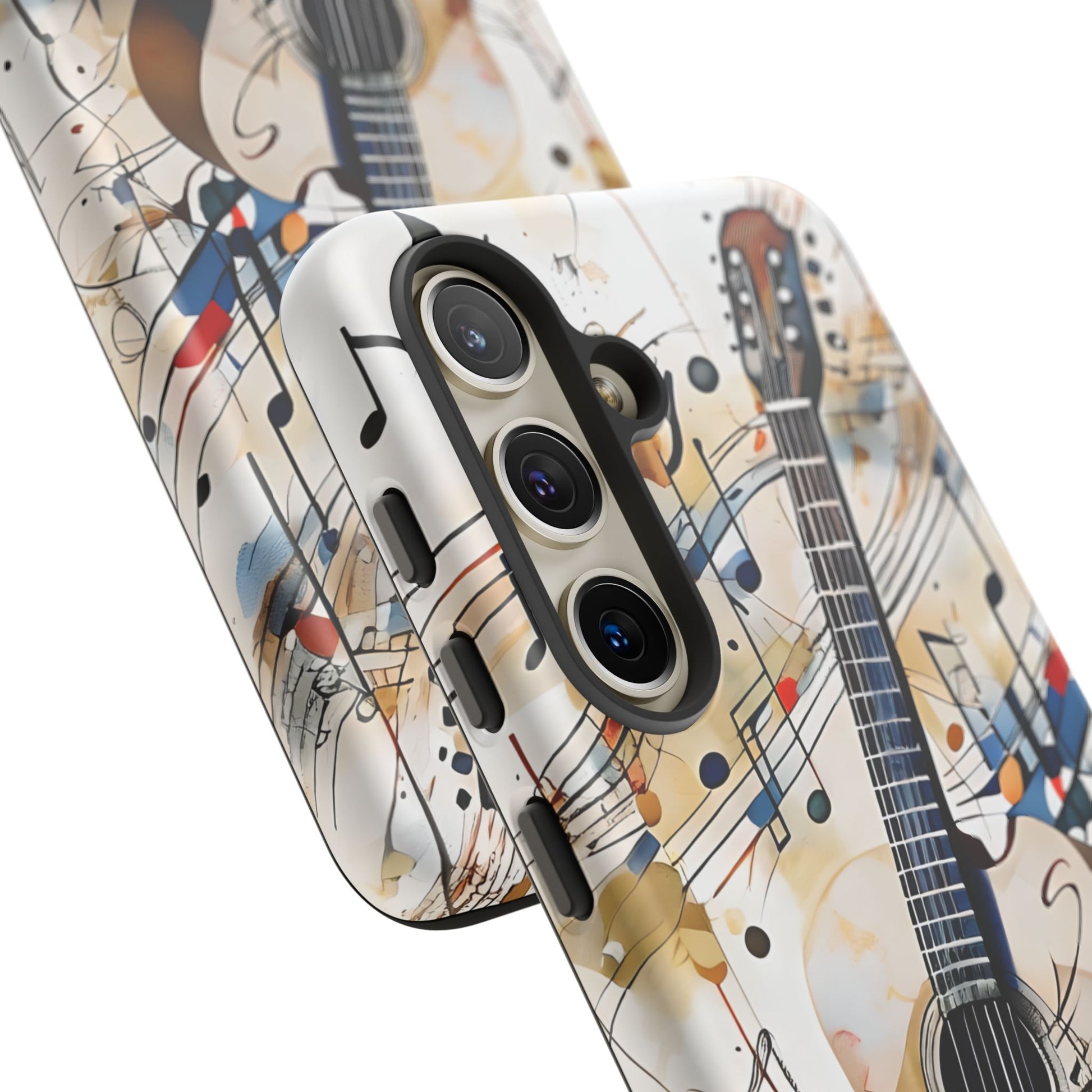 Strum and Flow Acoustic Guitar Art Tough Case for Samsung Galaxy S24 - Shockproof Phone Cover
