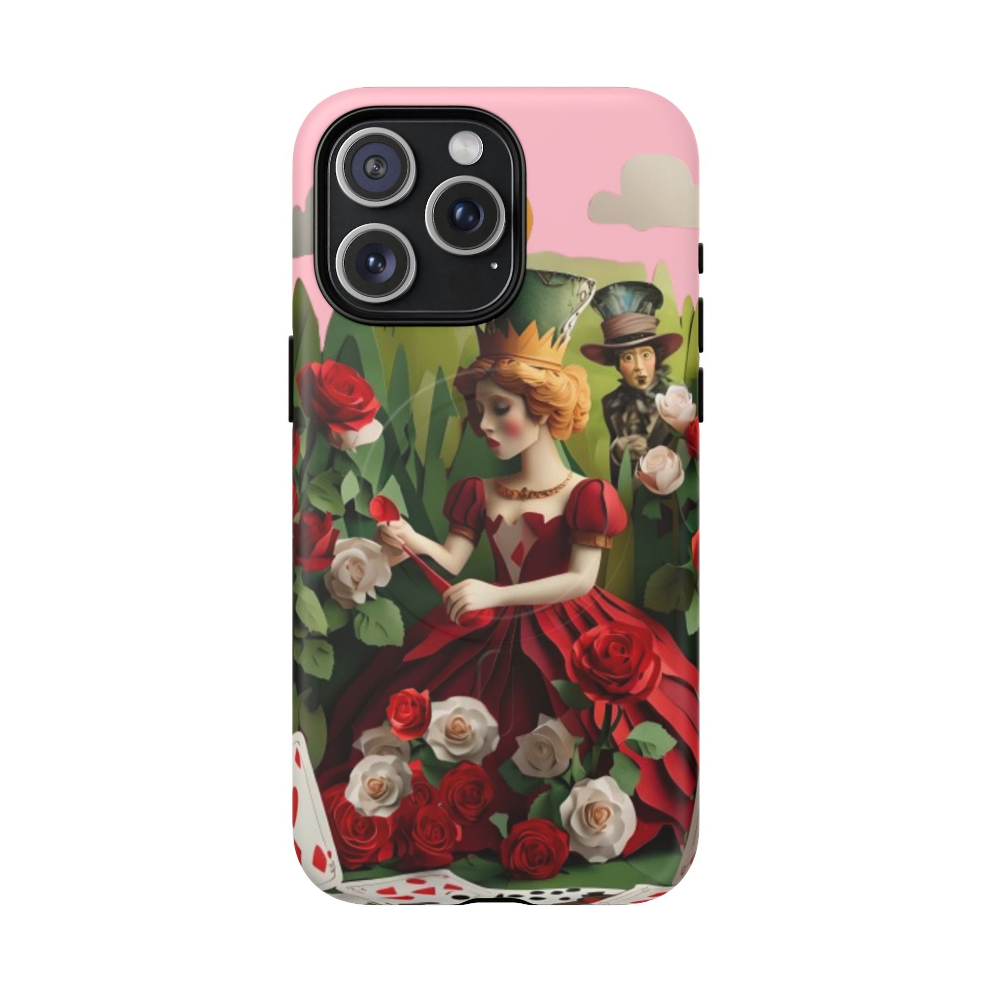 Regal Rose Court - iPhone 15 Pro Max MagSafe Phone Case - Whimsical Fantasy Floral Design