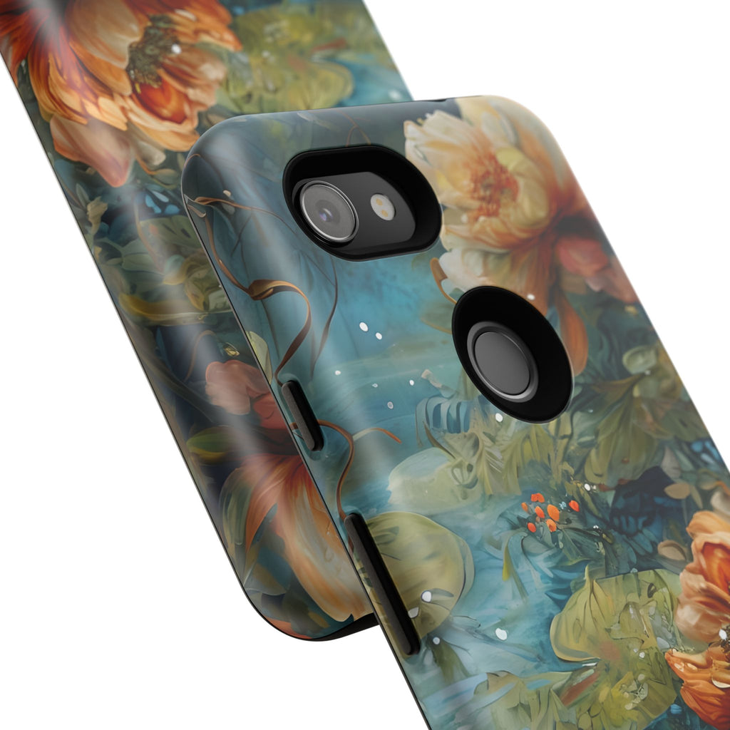 Waterlily Nocturne Tough Case for Google Pixel 3a - Premium Artistic Shockproof Cover, Elegant Protective Phone Case