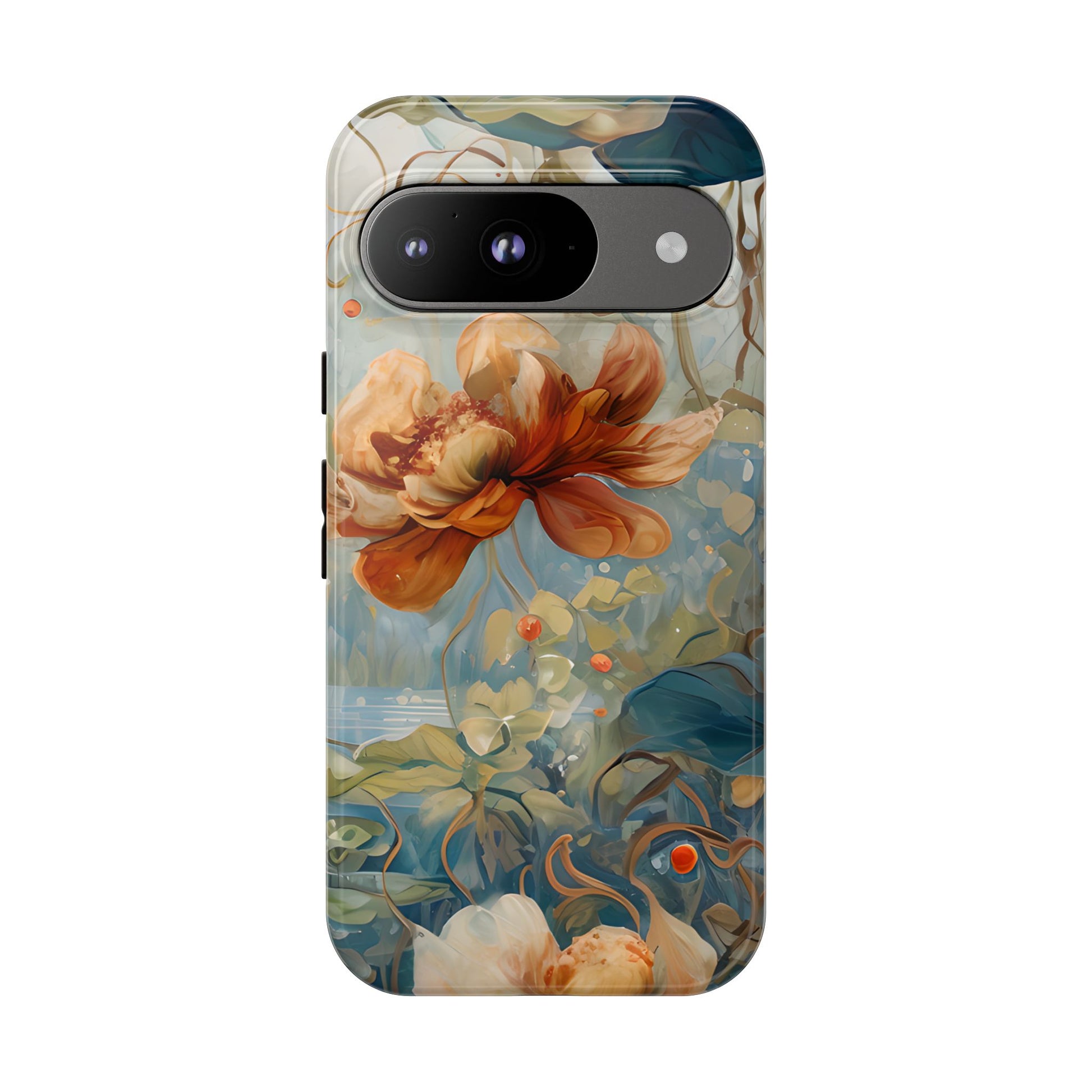 Waterlily Dreamscape - Artistic Floral Google Pixel 9 Tough Phone Case - Waterlily & Lotus Design
