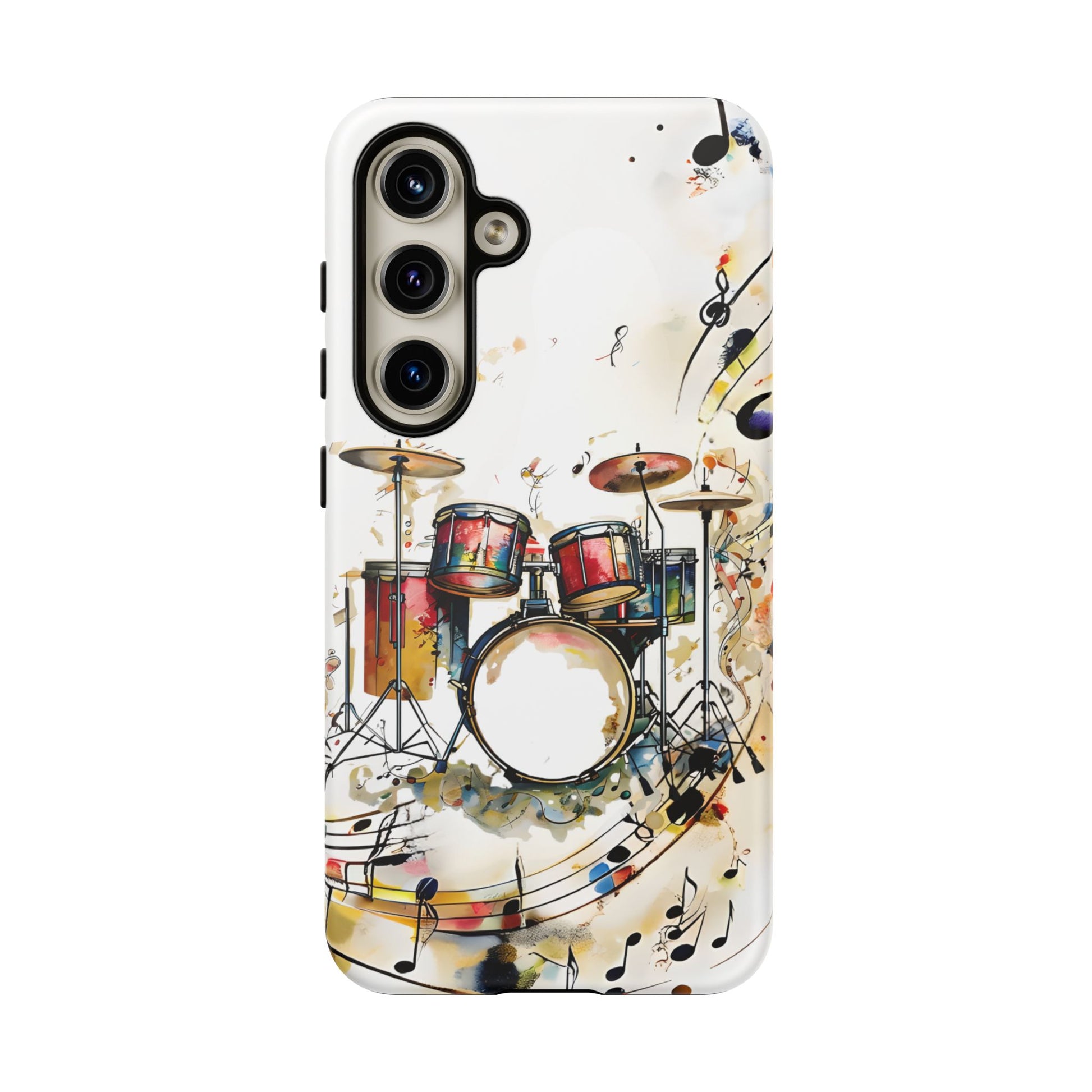Beatline Abstract Drums and Music Notes Tough Case for Samsung Galaxy S24 - Shockproof Phone Cover