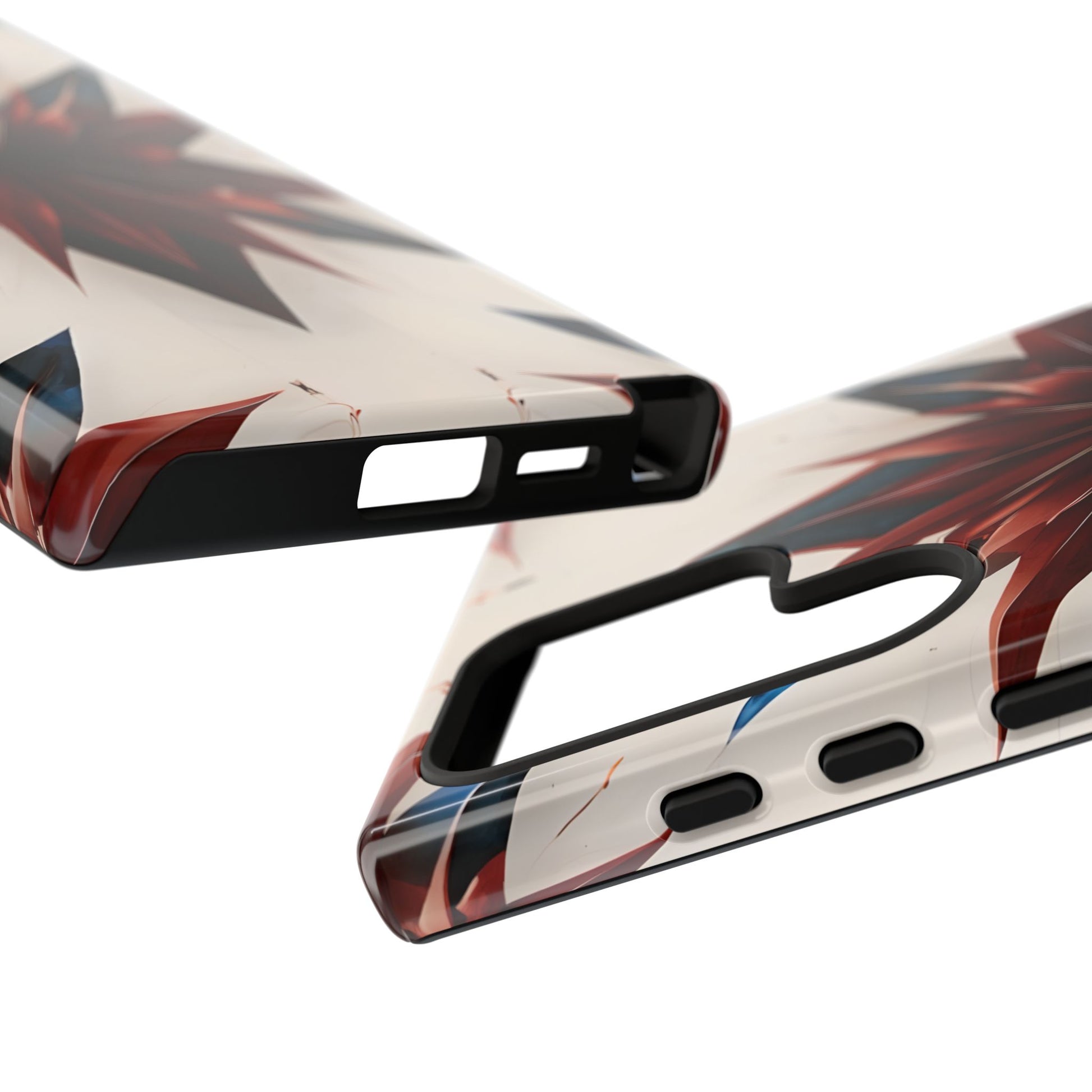 Garnet Starburst - Kaleidoscope Collection Gemstone Floral - Samsung Galaxy S24 Ultra Tough Phone Case - Floral Burst Design
