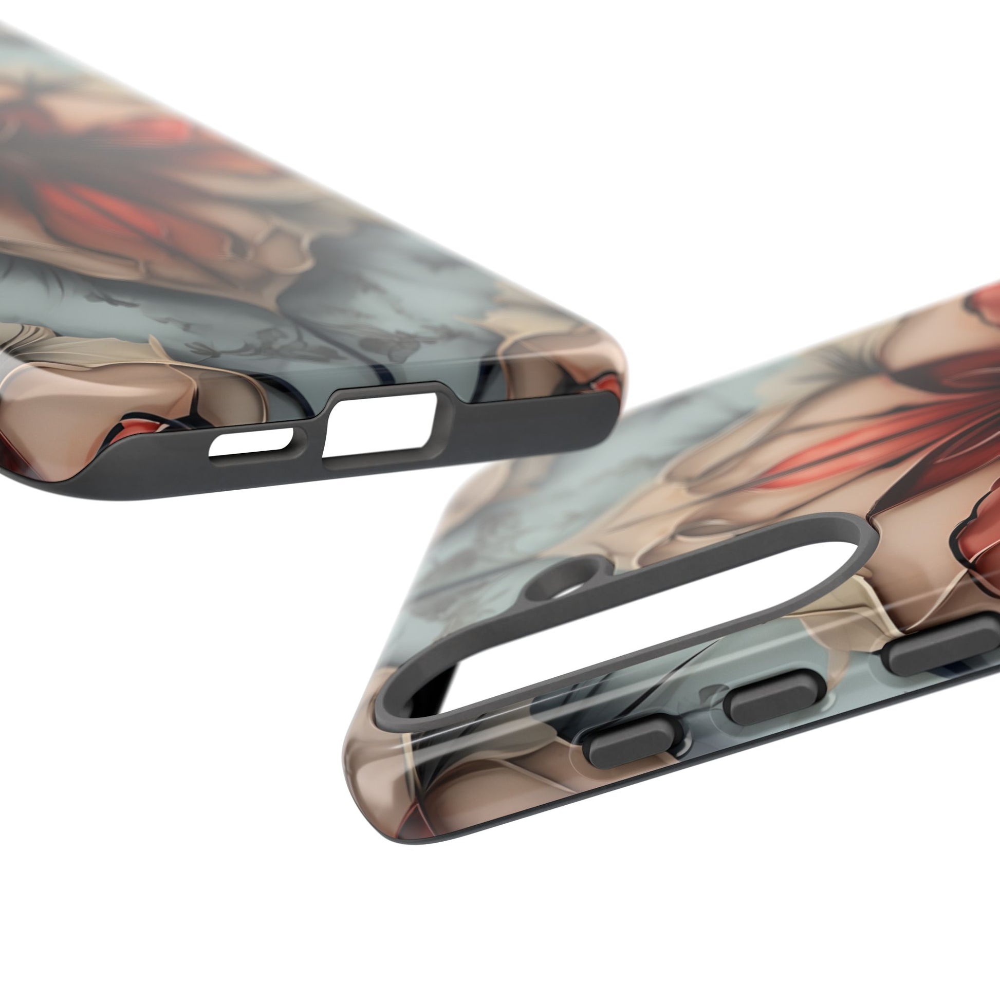 Ember Bloom - Kaleidoscope Collection Artistic Floral - Samsung Galaxy S25 Plus Tough Phone Case - Fiery Symmetrical Design