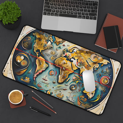 Celestial Map Desk Mat - Premium Office Desk Pad, 3 Sizes Available, Artistic Workspace Protection
