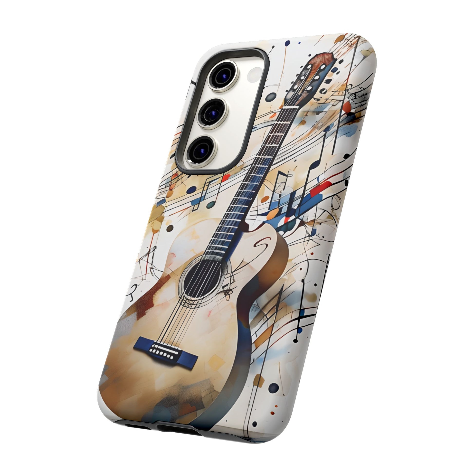 Strum and Flow Acoustic Guitar Art Tough Case for Samsung Galaxy S23 - Shockproof Phone Cover