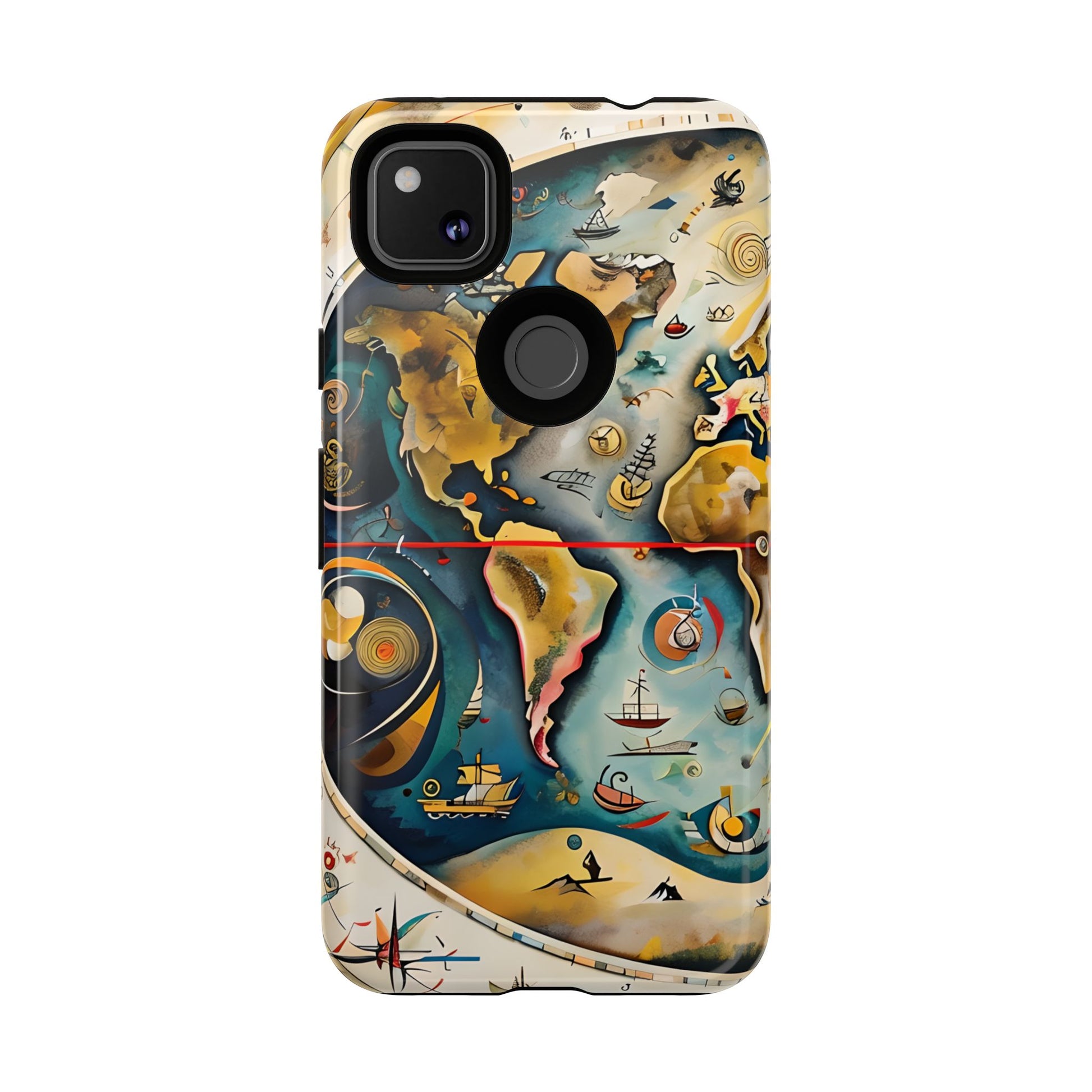 Celestial Map Google Pixel 4a Tough Case - Antique Star Chart Phone Cover