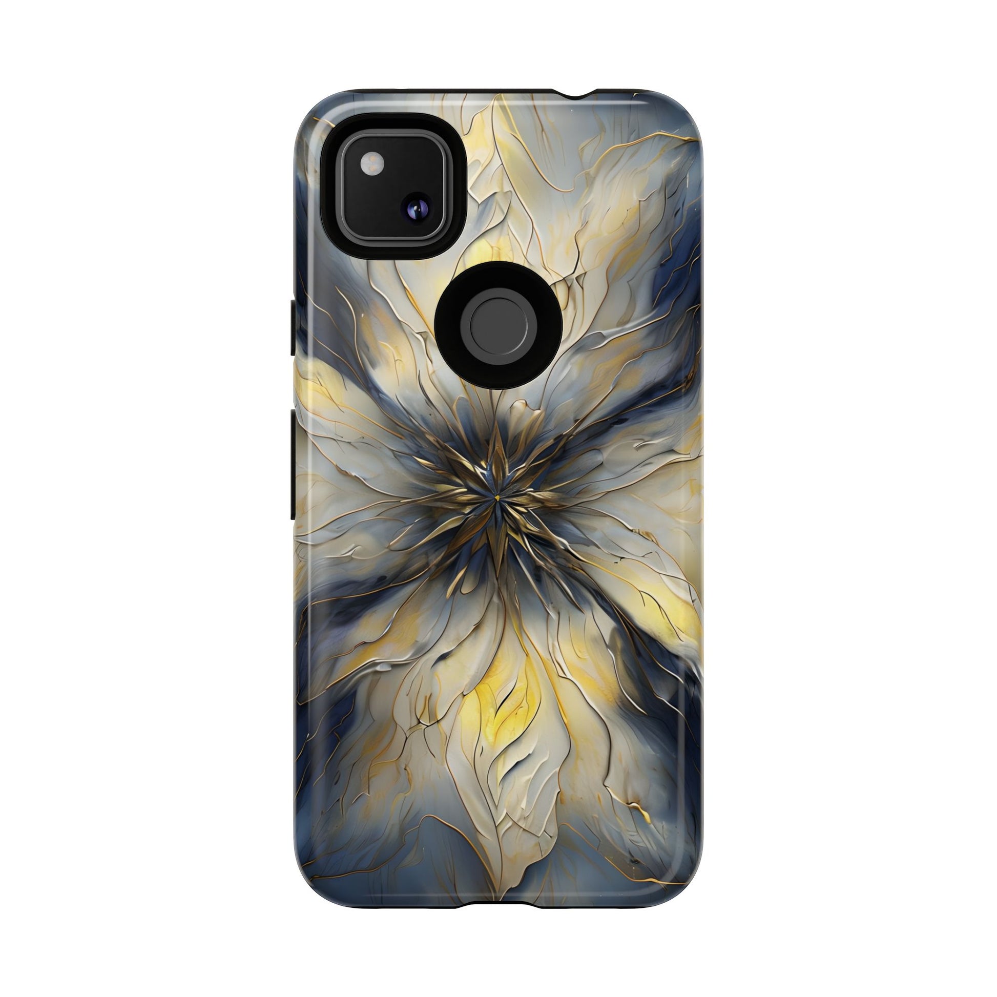 Luminous Petal Tough Case for Google Pixel 4a- Premium Artistic Shockproof Cover, Elegant Protective Phone Case