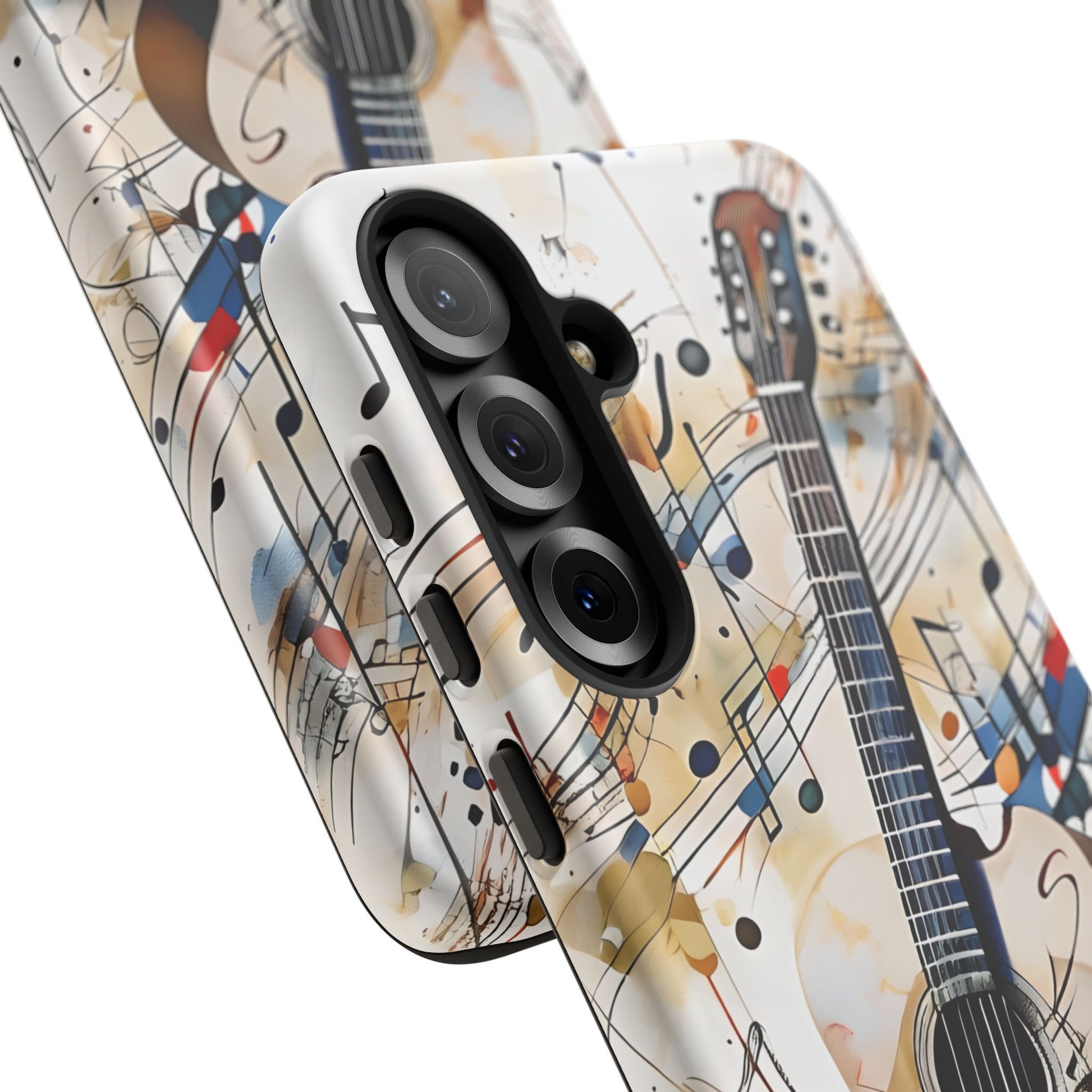 Strum and Flow Acoustic Guitar Art Tough Case for Samsung Galaxy S25 Plus - Shockproof Phone Cover