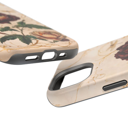 Vintage Burgundy Rose iPhone MagSafe Case
